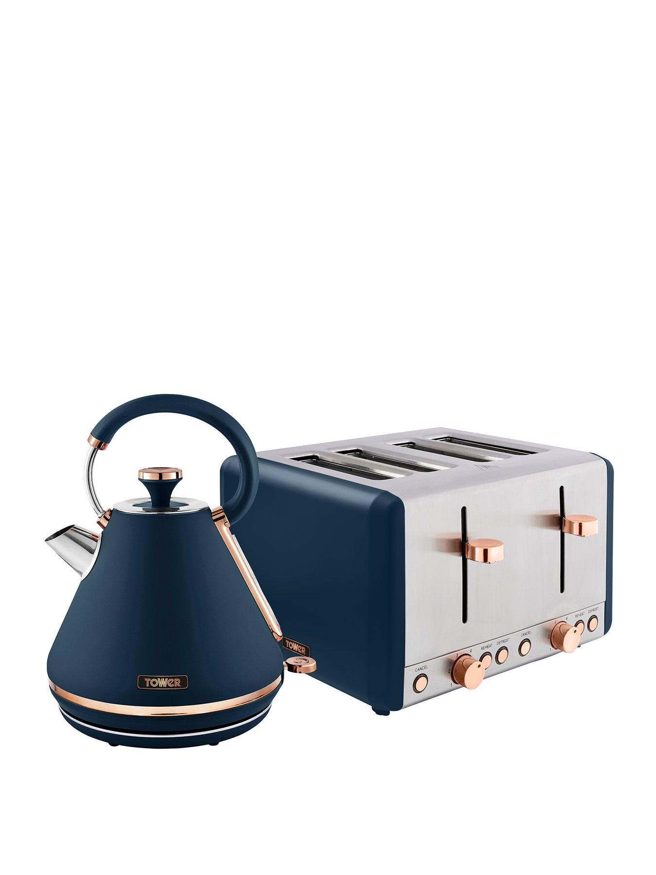 Image 1 of 6 of Tower EEJB225 Cavaletto Kettle and 4 Slice Toaster Set - Midnight Blue