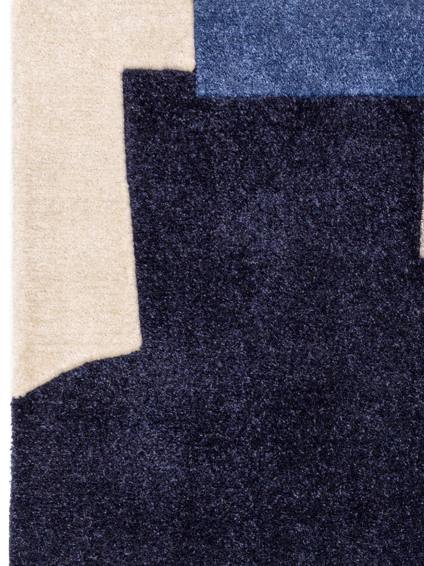 Image 4 of 6 of Asiatic Romy Geo Print Blue Rug