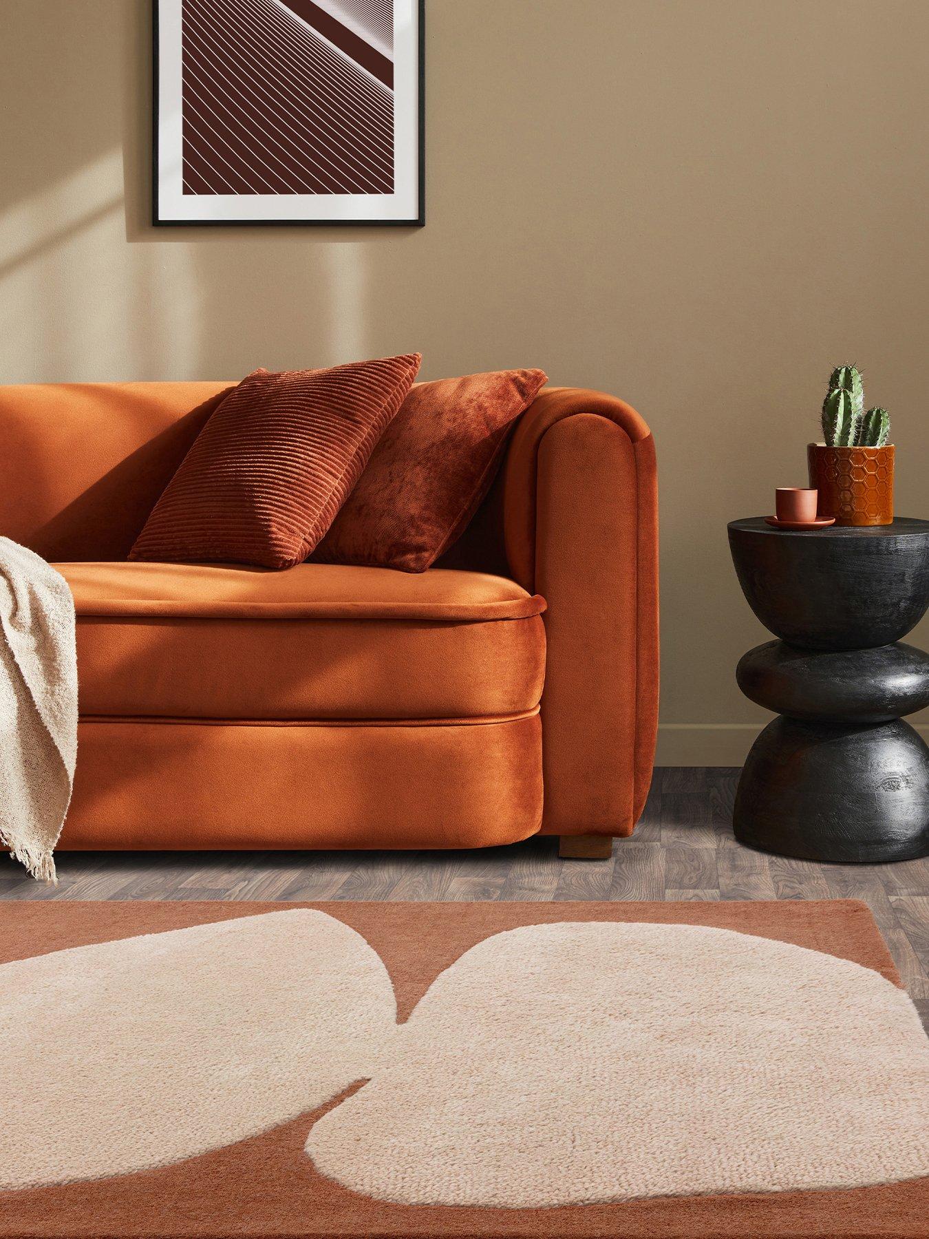 Asiatic Canvas Pebble Orange Rug | Very Ireland