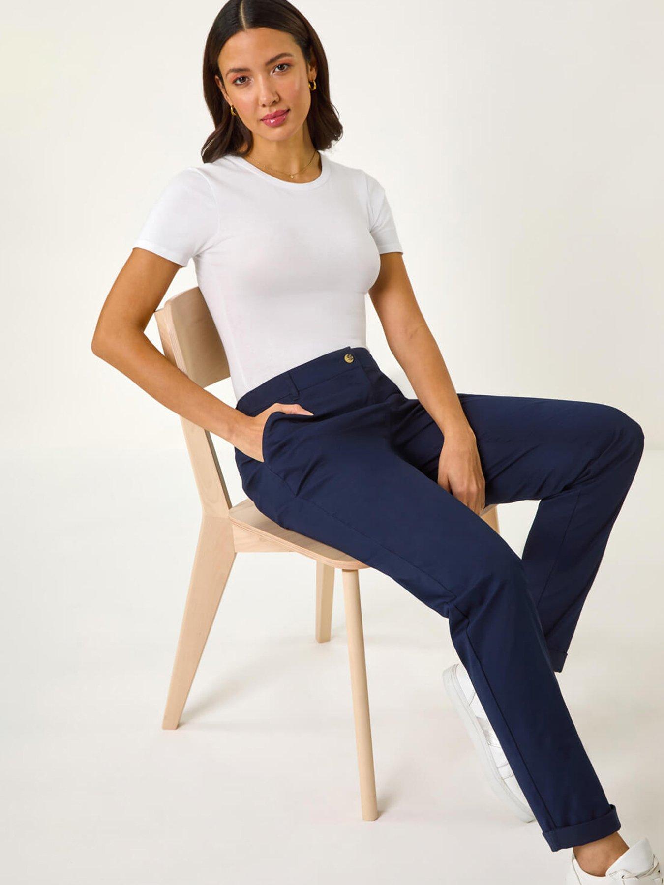 roman-plain-cotton-chino-trousers-navydetail