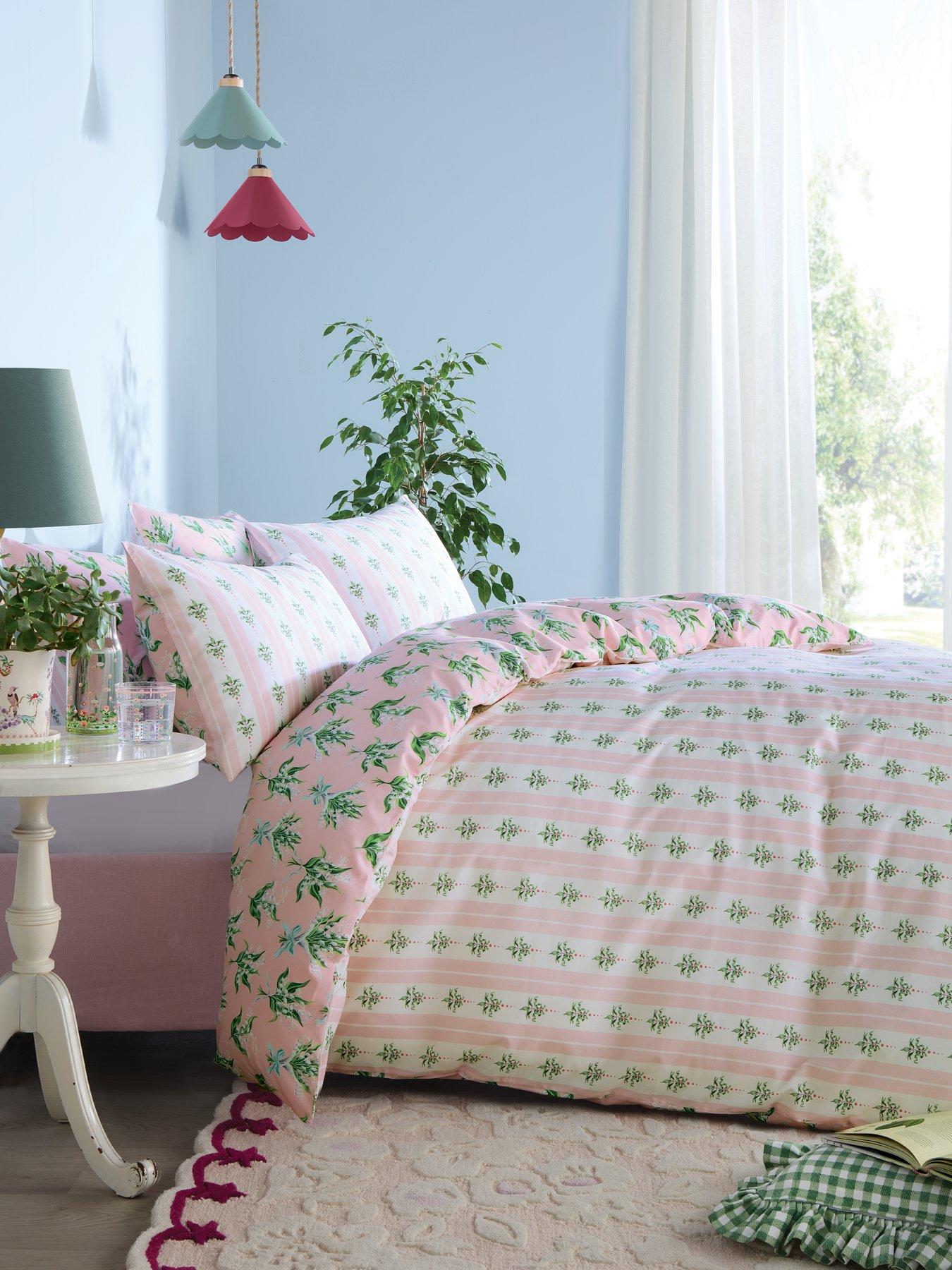 undefined Lily of The Valley 100% Cotton Percale Duvet Cover Set