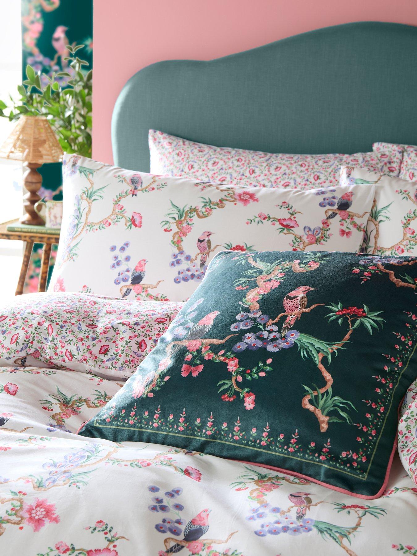 undefined Bird 100% Polyester Velvet Cushion- 50x50cm