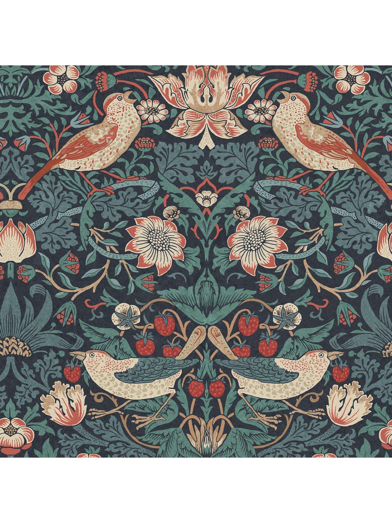 william-morris-at-home-strawberry-thief-wallpaper-in-deep-bluestillFront