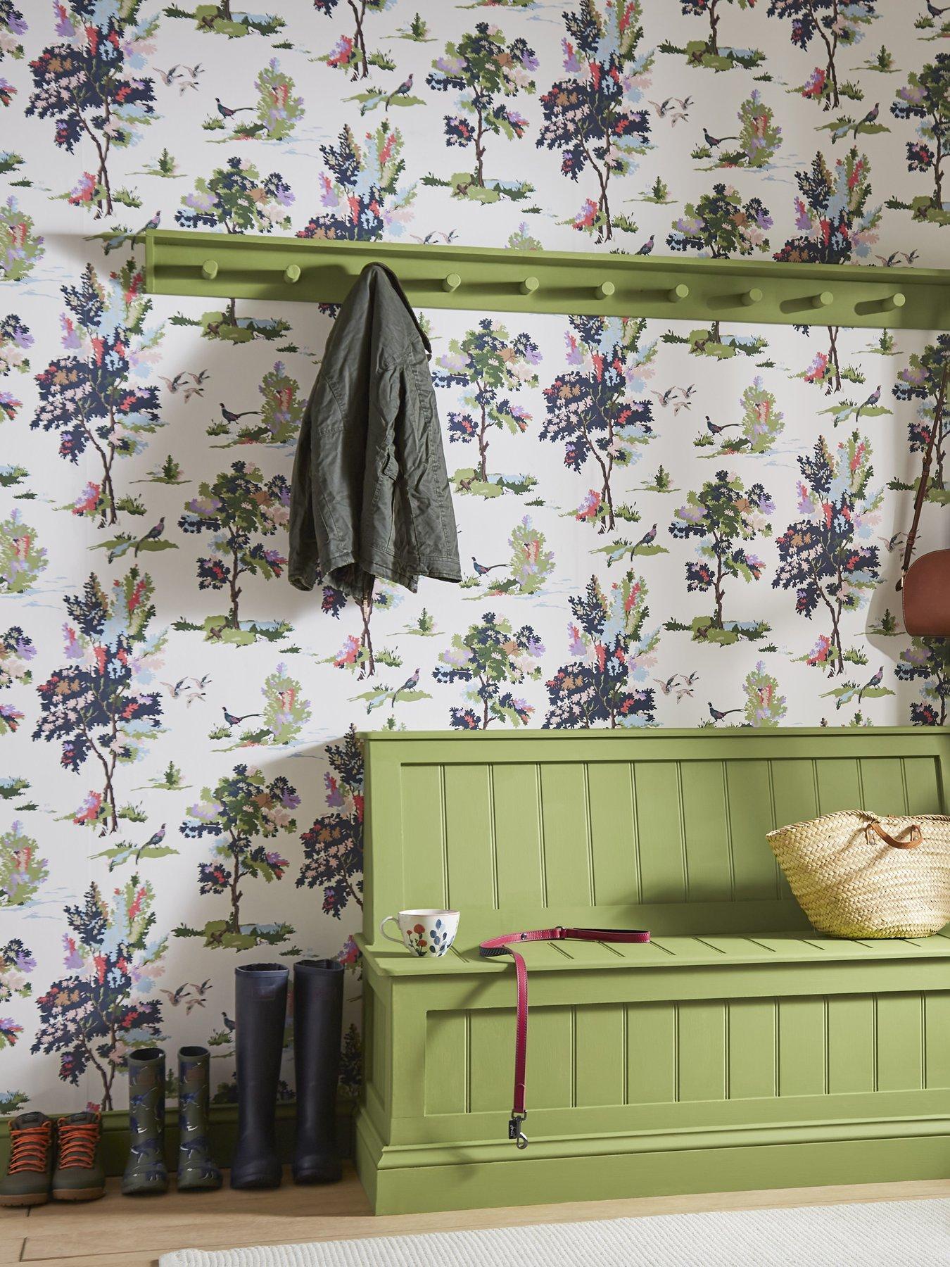 Image 1 of 4 of Joules Joules Woodland Scene Dawn Grey Wallpaper