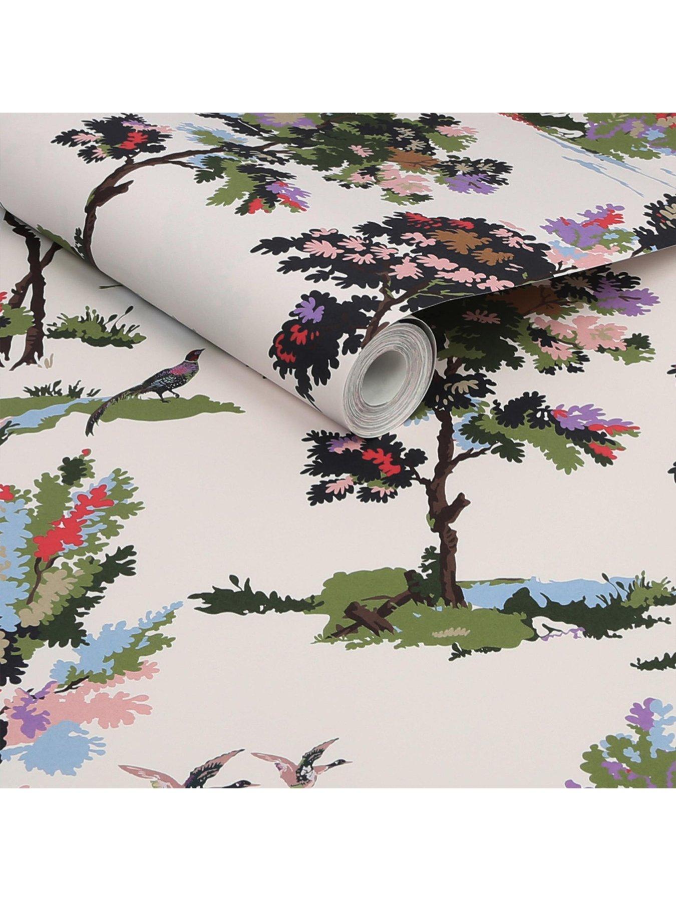 Image 3 of 4 of Joules Joules Woodland Scene Dawn Grey Wallpaper