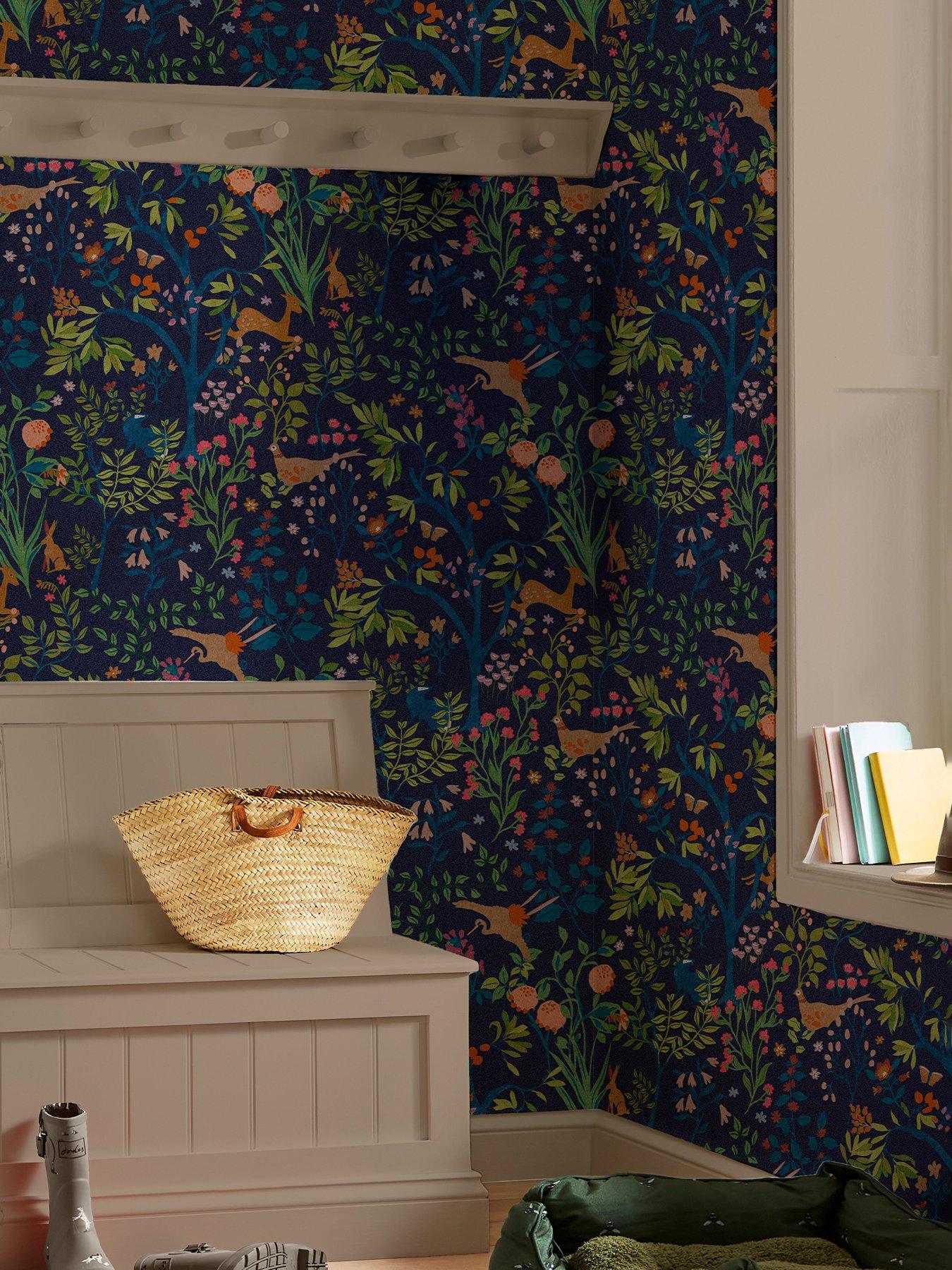 Joules Joules Enchanted Woodland Navy Wallpaper