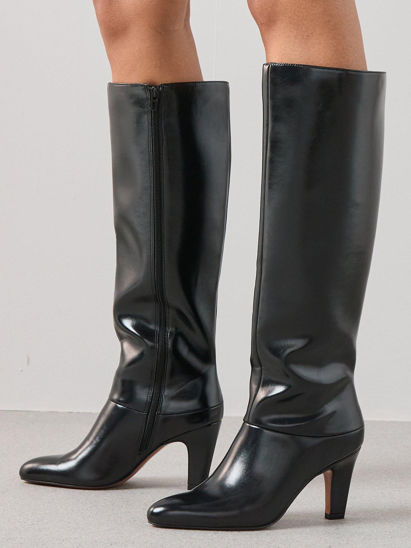 the-very-collection-block-heel-straight-legnbspknee-boots-blackfront