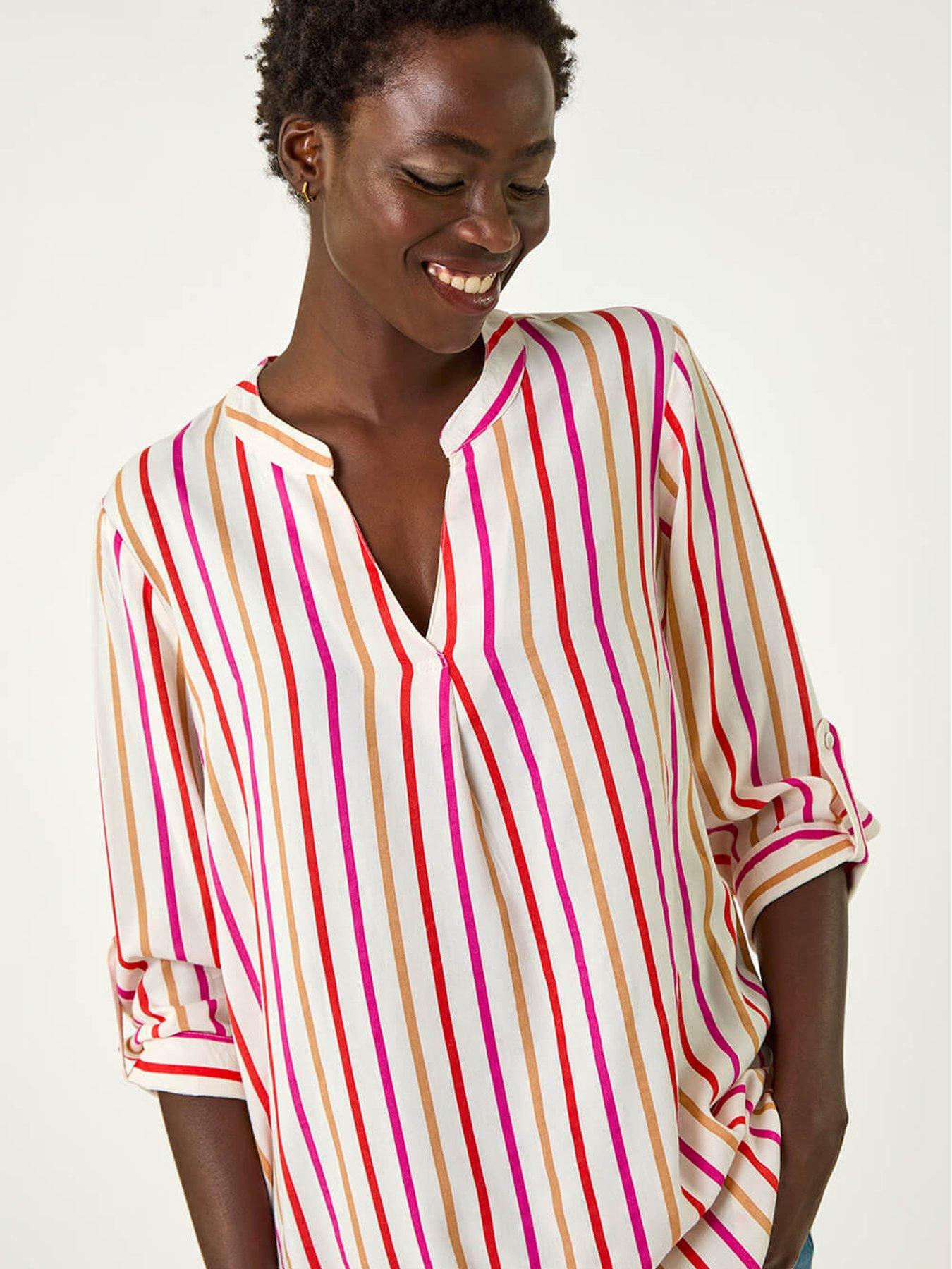 roman-vertical-stripe-pleat-detail-top-pinkoutfit