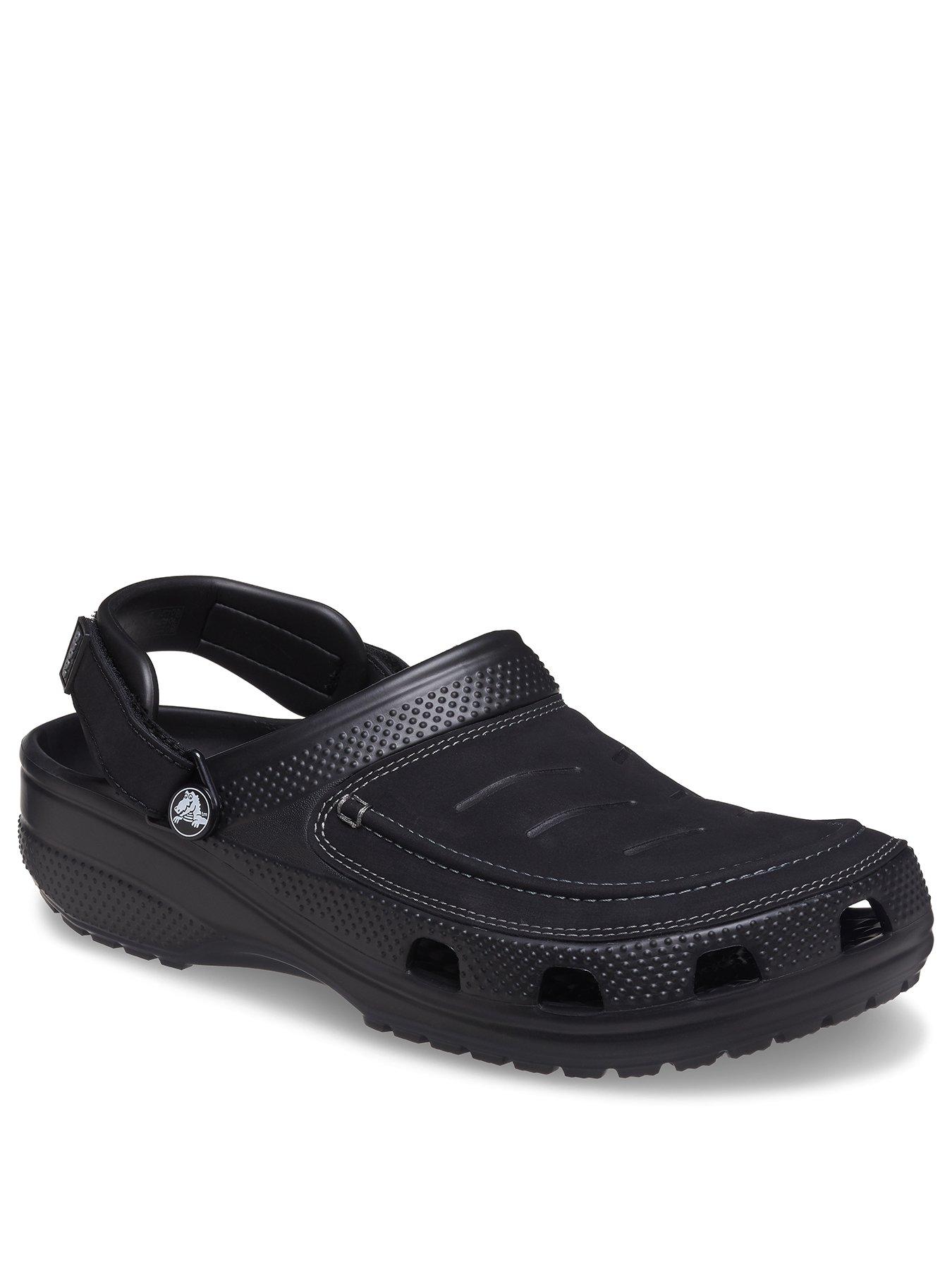 crocs-mens-yukon-lite-ride-clog-sandal-blackstillFront