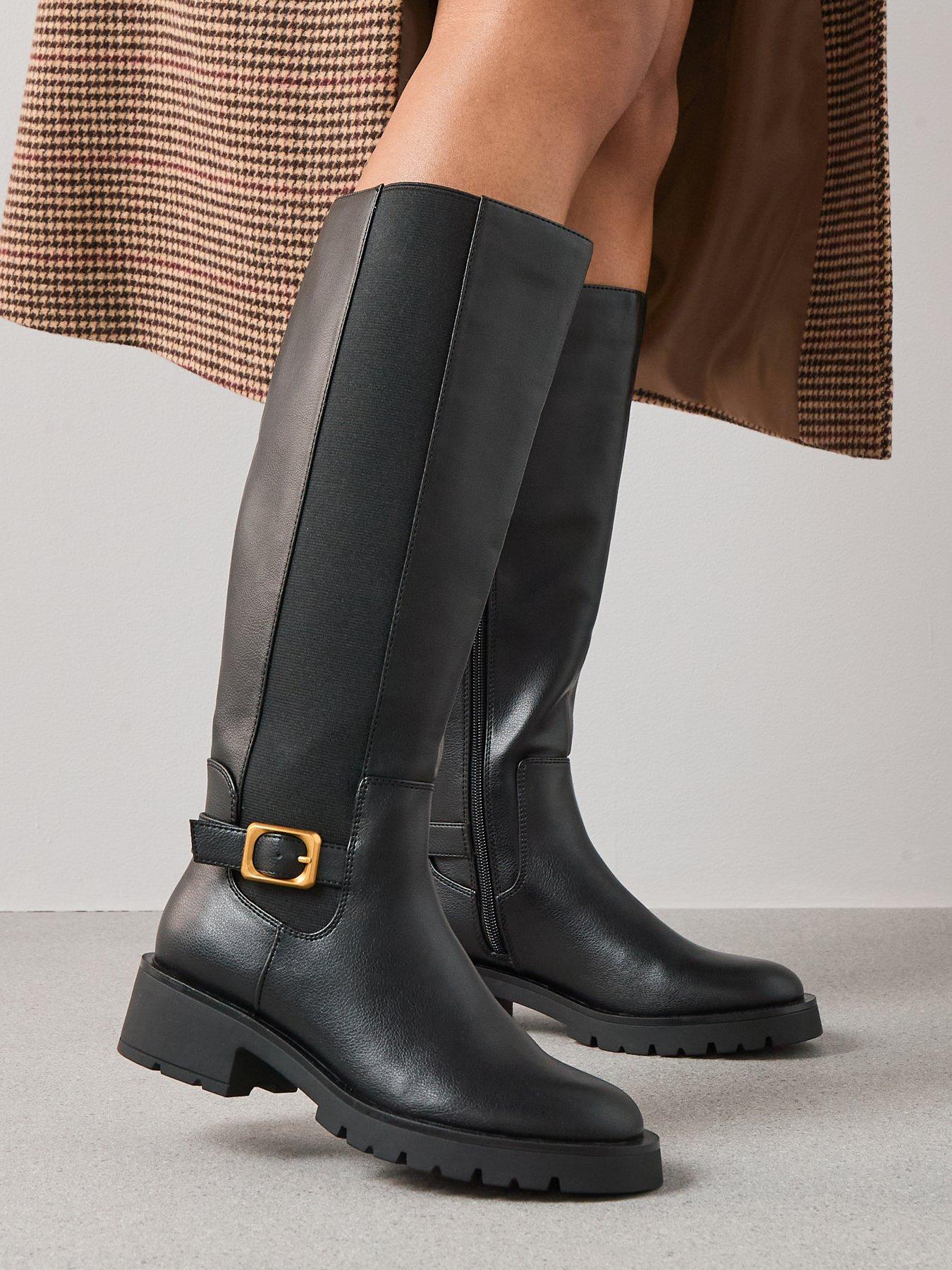 the-very-collection-wide-fit-buckle-knee-high-boot-black