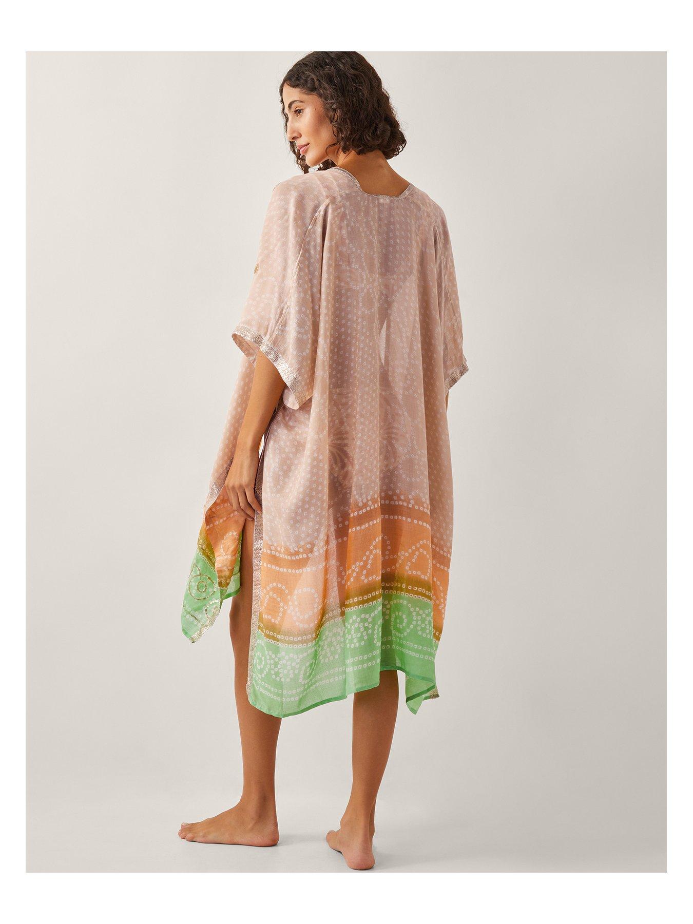Image 2 of 5 of Monsoon Clea Bandhani Coverup - Multi