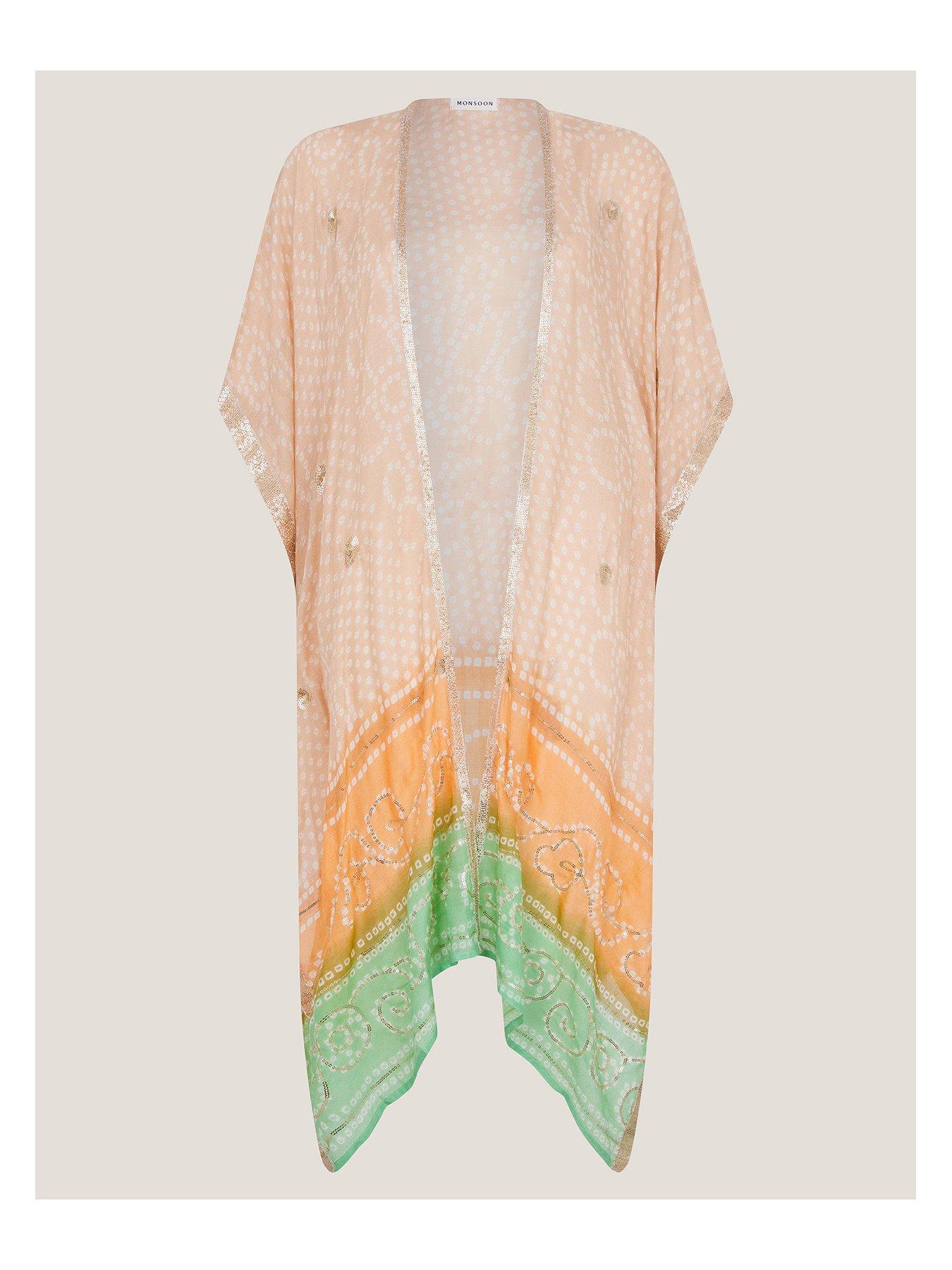 Image 3 of 5 of Monsoon Clea Bandhani Coverup - Multi