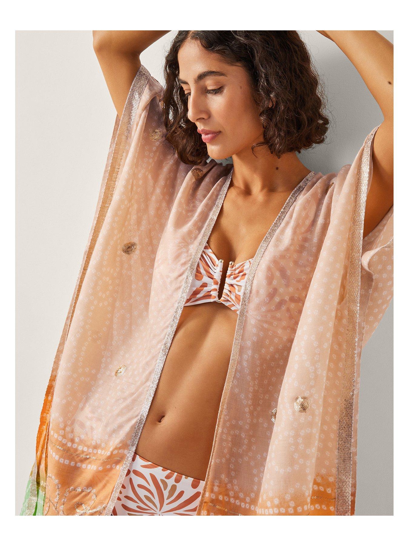 Image 5 of 5 of Monsoon Clea Bandhani Coverup - Multi