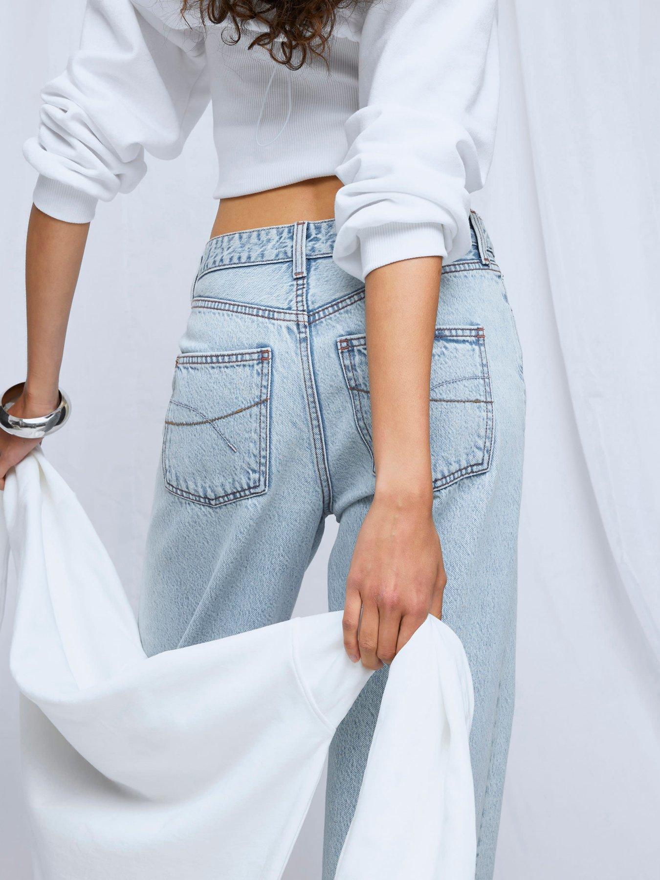 Image 5 of 6 of River Island Relaxed Straight Bieber Jeans - Blue