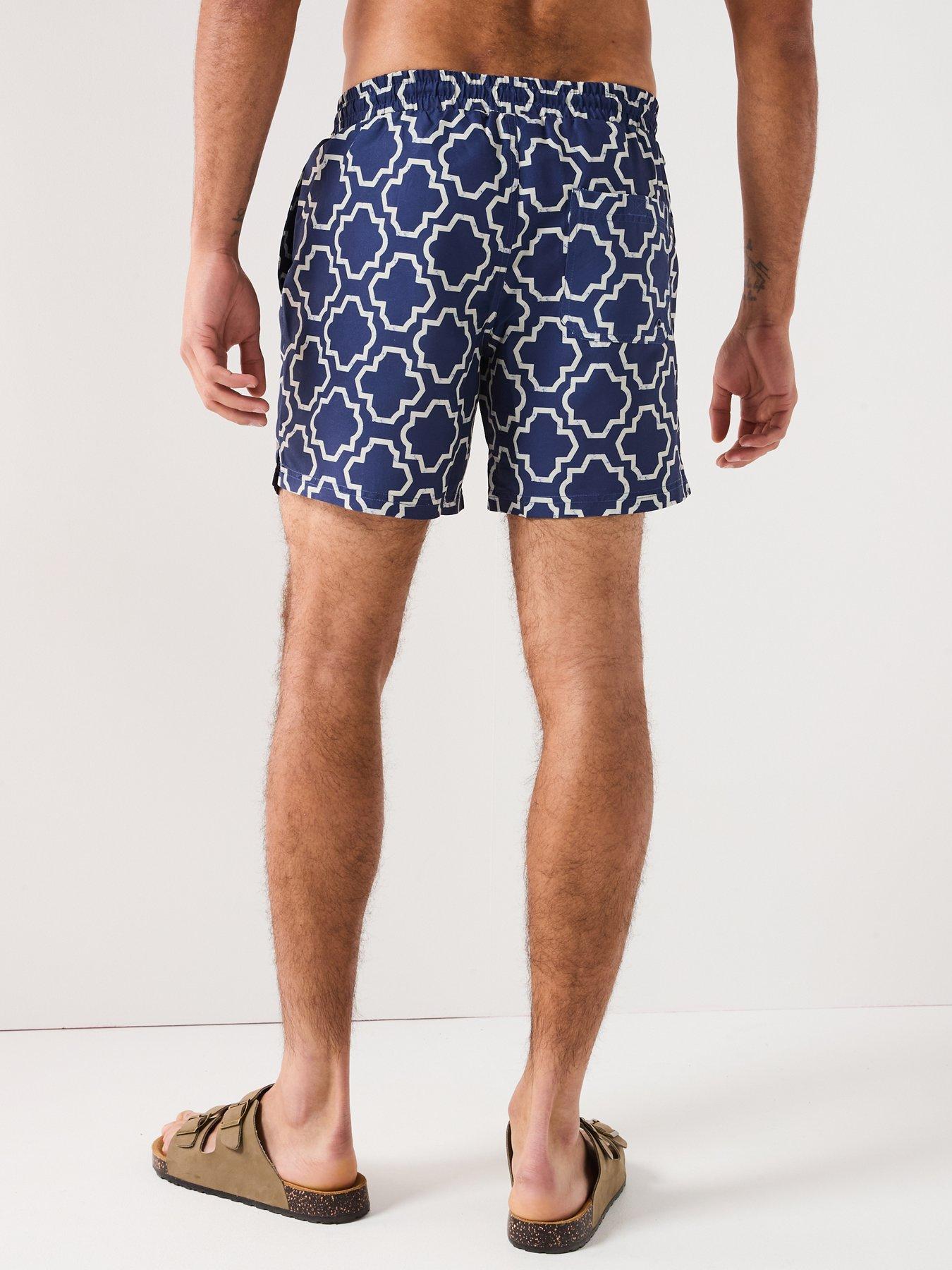 farah-farah-colbert-medieval-print-swim-shorts--bluestillFront