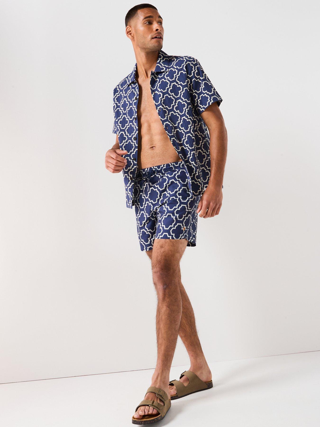 farah-farah-colbert-medieval-print-swim-shorts--blueback