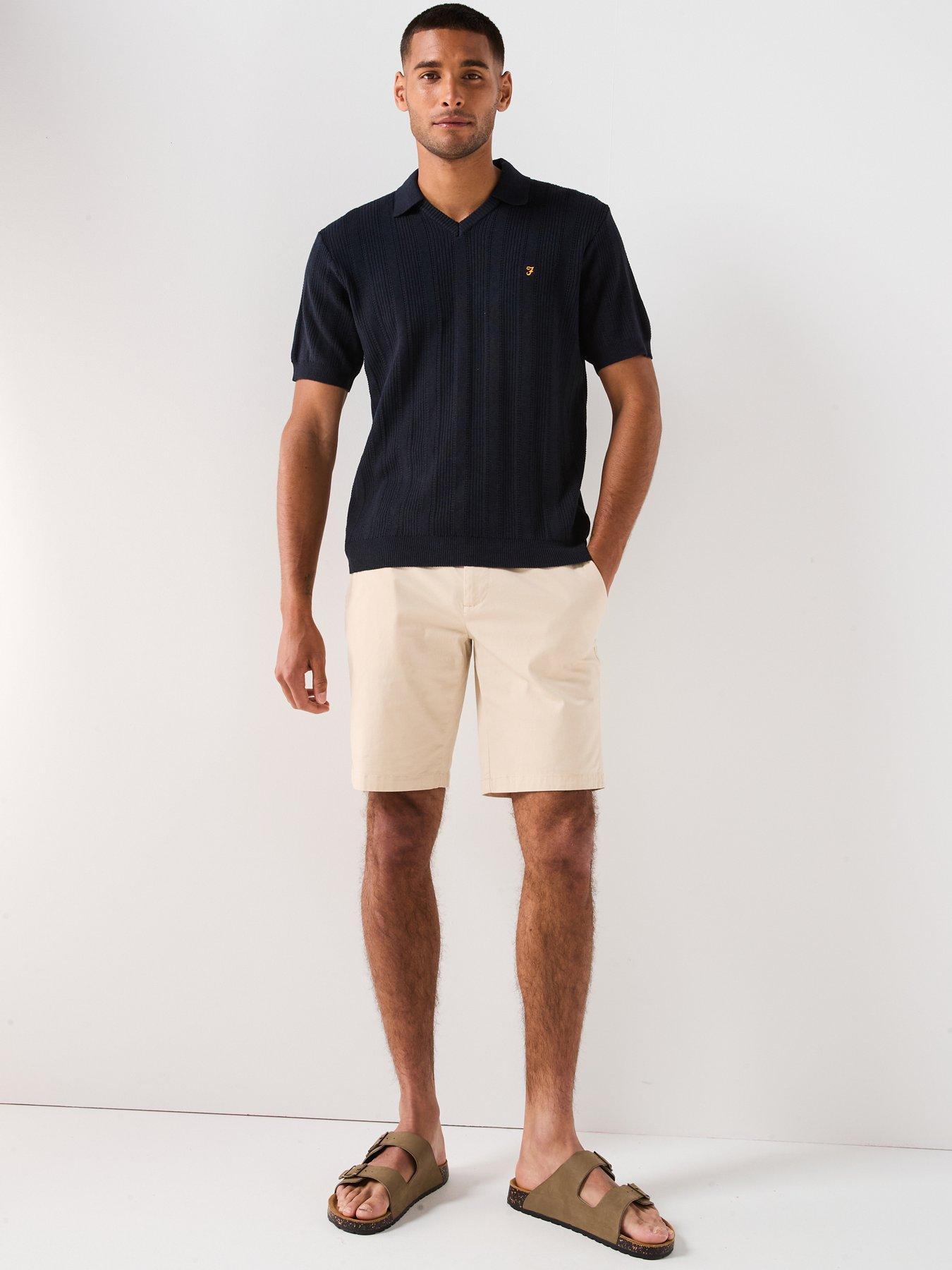 Image 3 of 6 of Farah Farah Woodford Knitted Open Polo Shirt- Navy