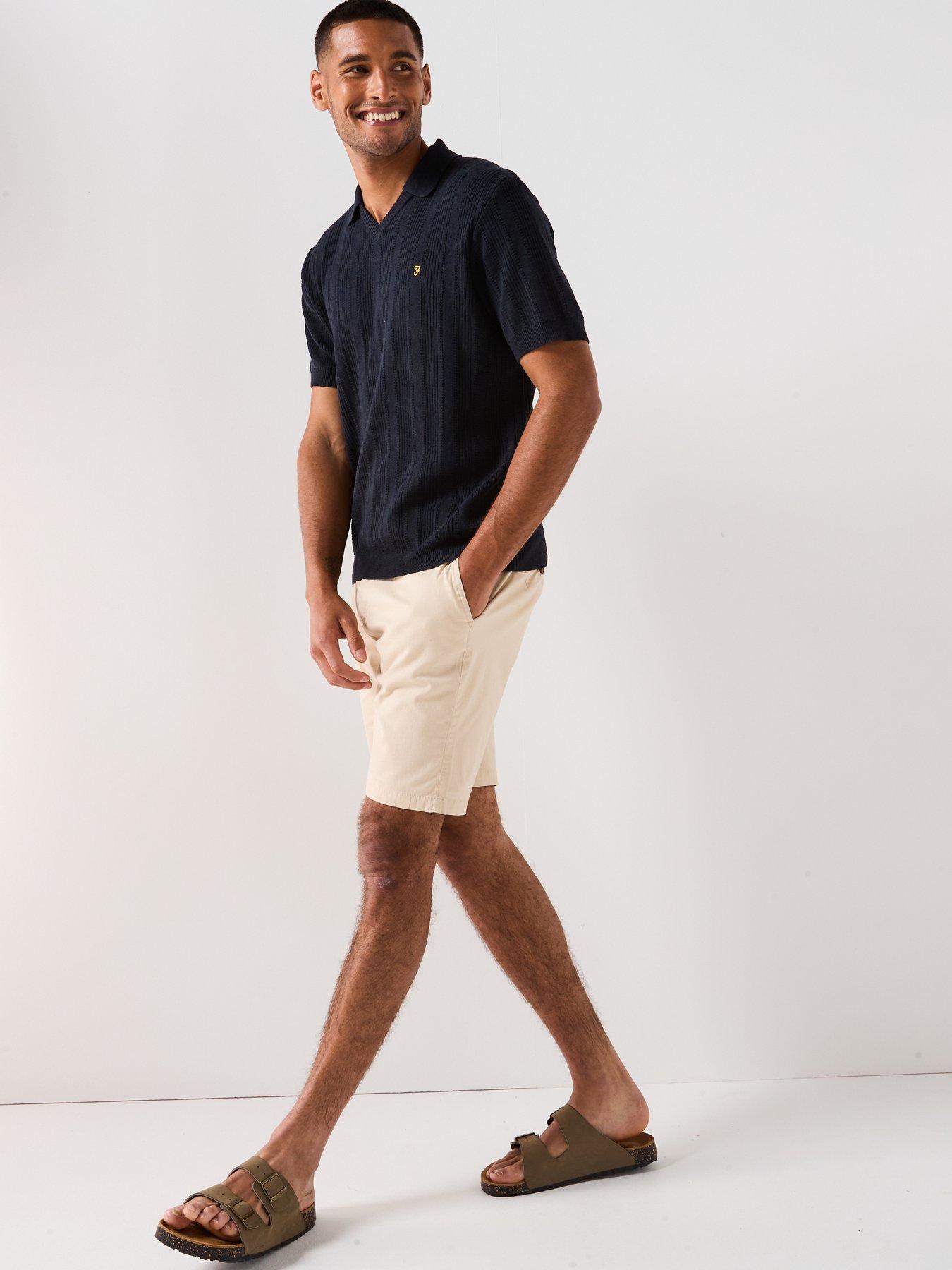 Image 5 of 6 of Farah Farah Woodford Knitted Open Polo Shirt- Navy