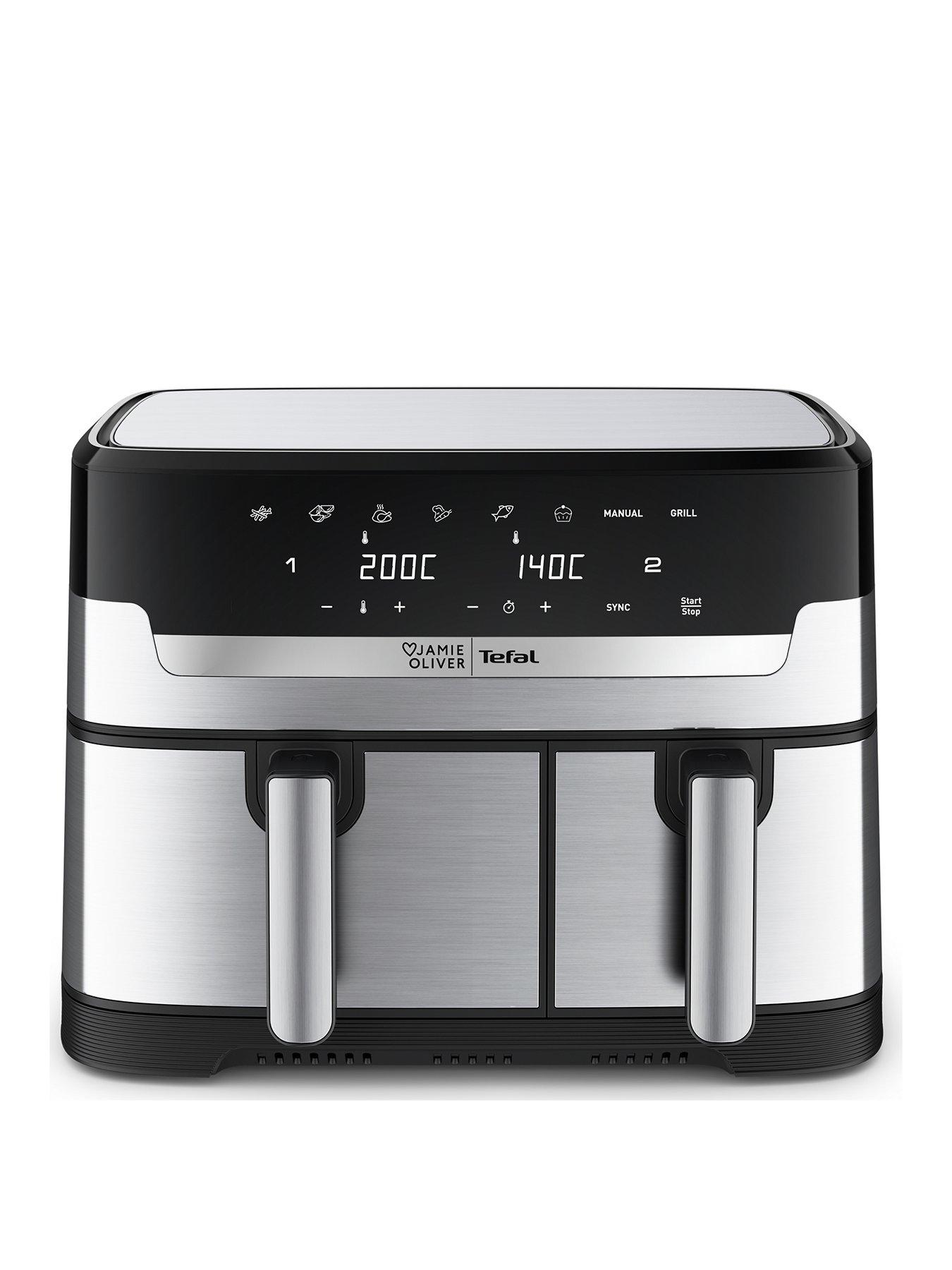 undefined Jamie Oliver by Tefal Easy Fry 8.3L Dual Air Fryer EY90JDG0 Silver