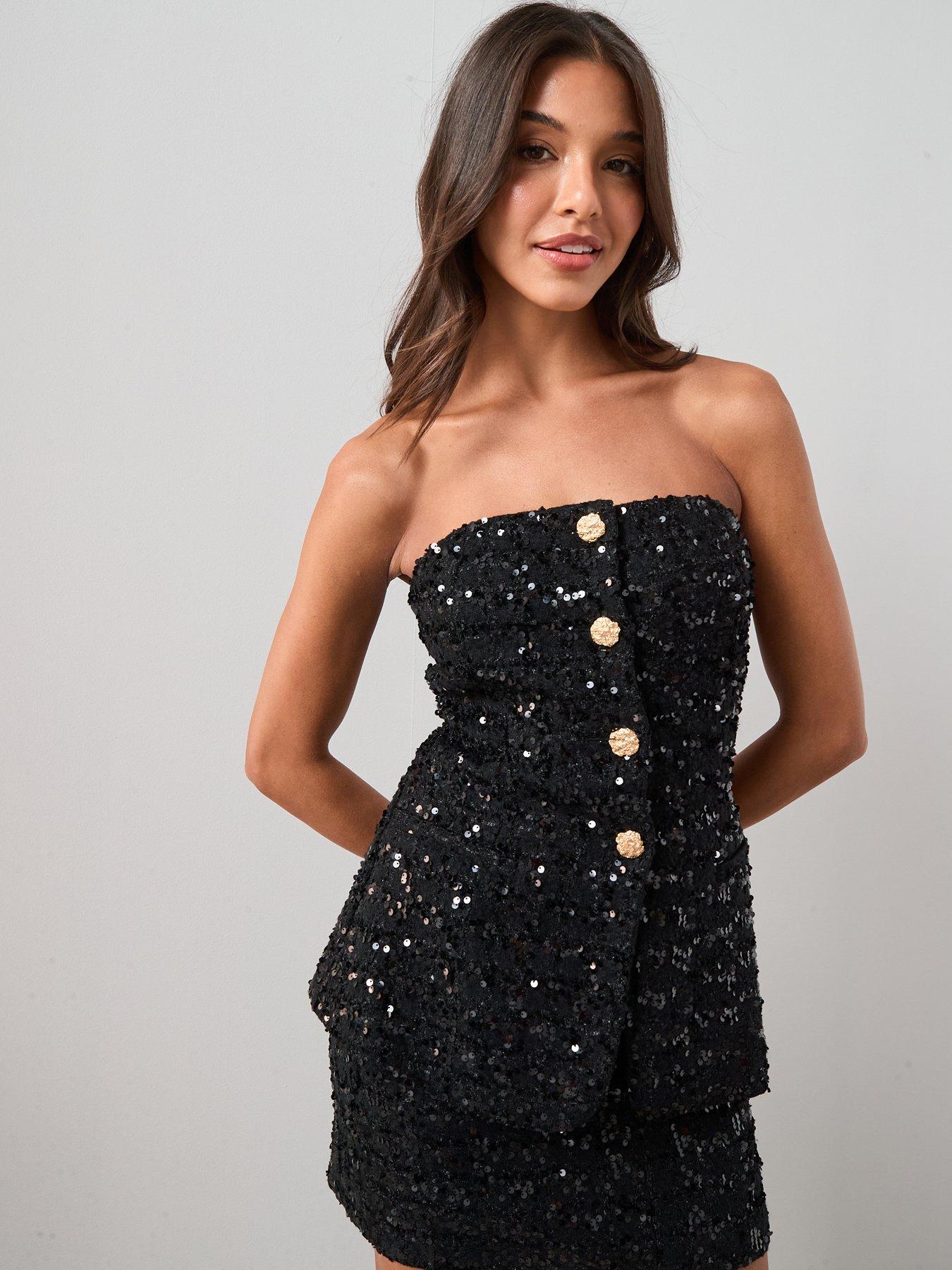 the-very-collection-sequin-boucle-bandeau-top-black