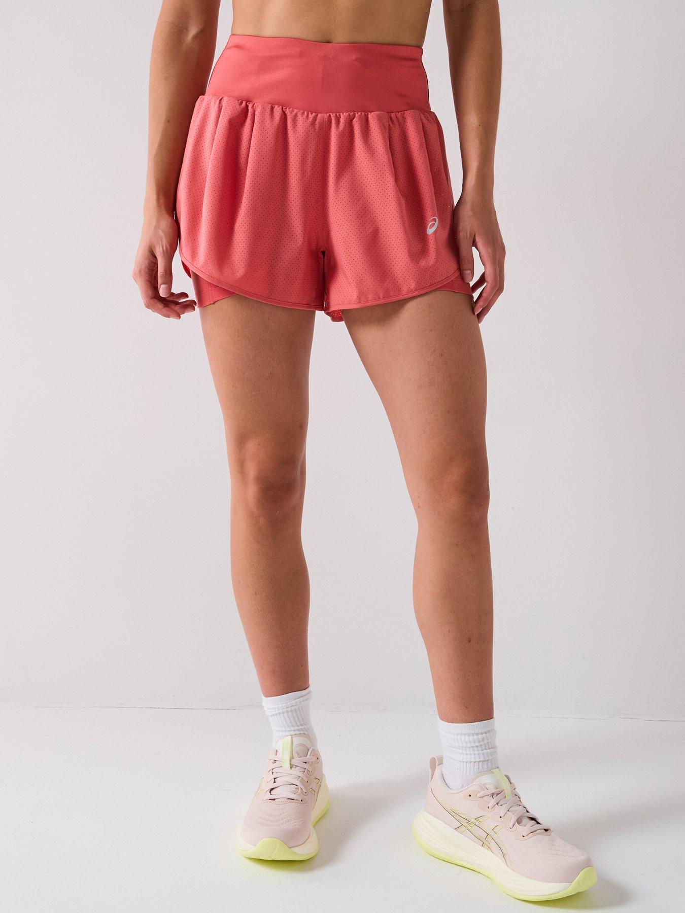 Asics Womens Running Road 2In1 Shorts - Pink