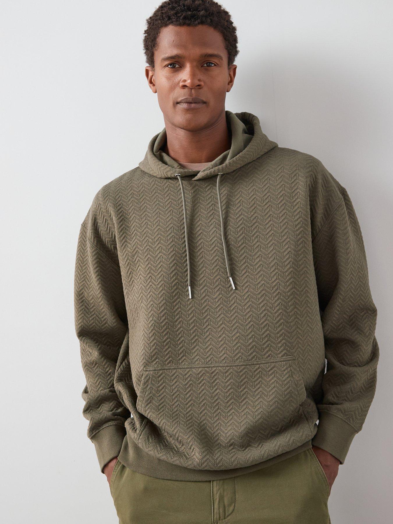 The Very Collection Jacquard Oversized Textured Hoody - Khaki