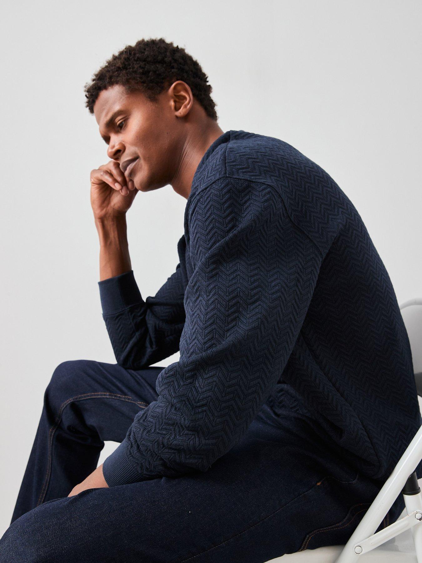 the-very-collection-jacquard-oversized-textured-crew-neck-sweatshirt-navydetail