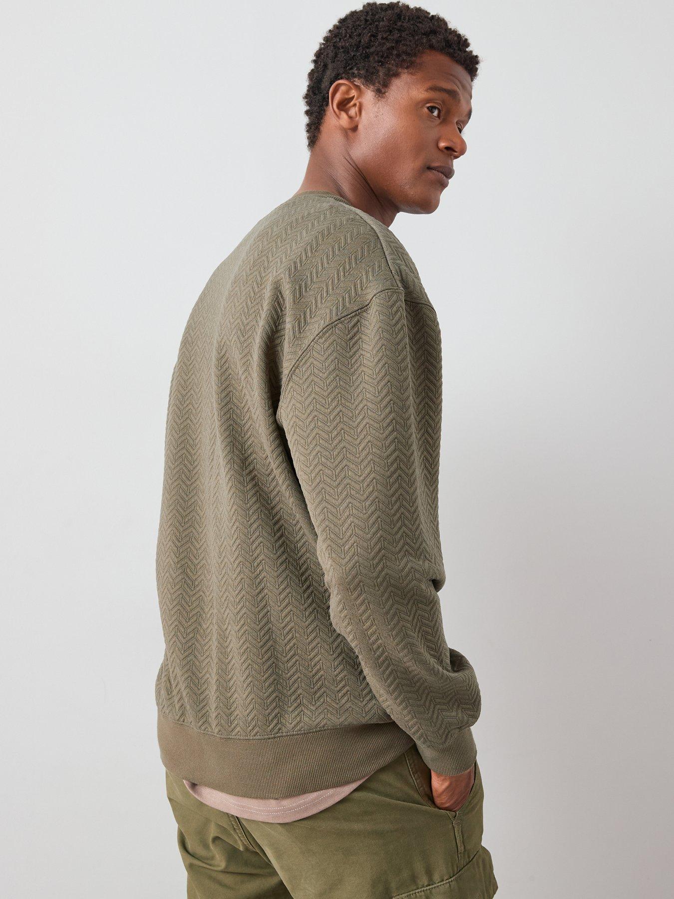 the-very-collection-jacquard-oversized-textured-crew-neck-sweatshirt-khakistillFront
