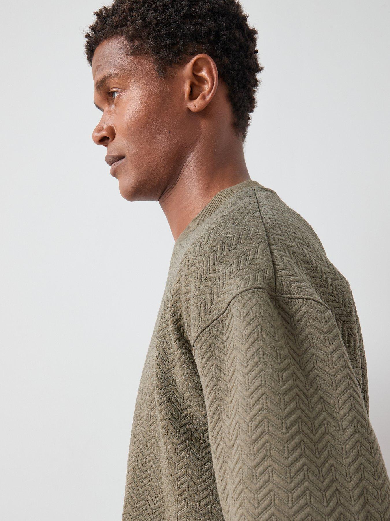 the-very-collection-jacquard-oversized-textured-crew-neck-sweatshirt-khakidetail
