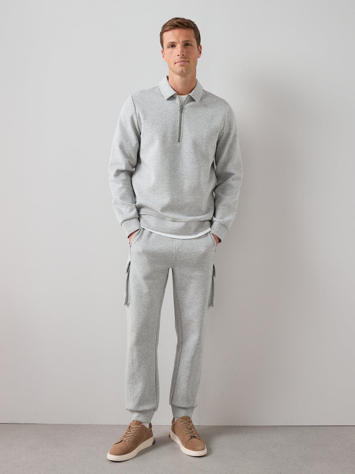 the-very-collection-cotton-rich-14-zip-sweat-top-marl-greyback