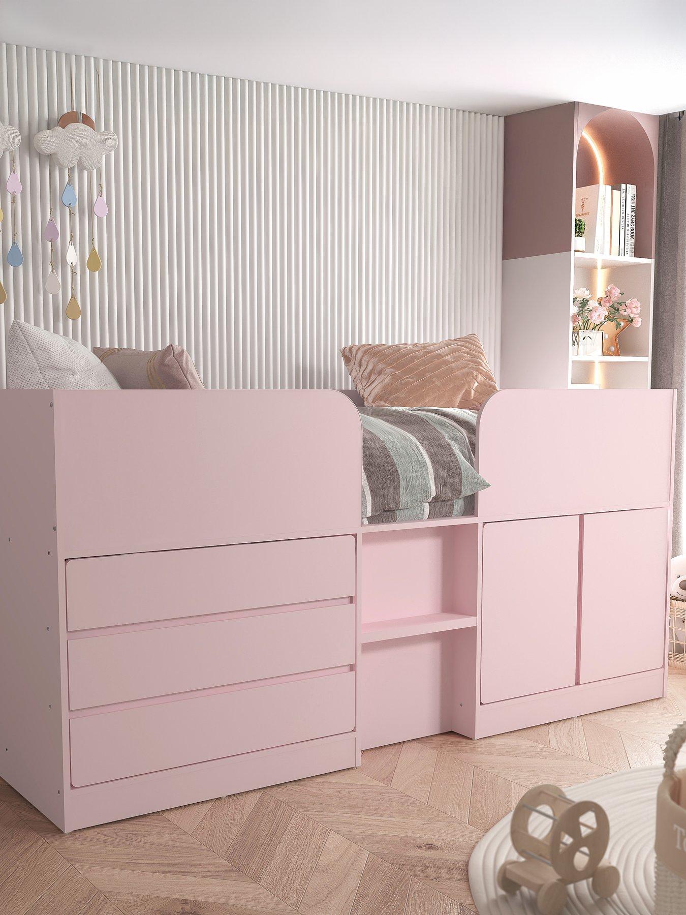 the-very-collection-bailey-mid-sleeper-bed-with-mattress-options-buy-amp-save-pink-fscreg-certified