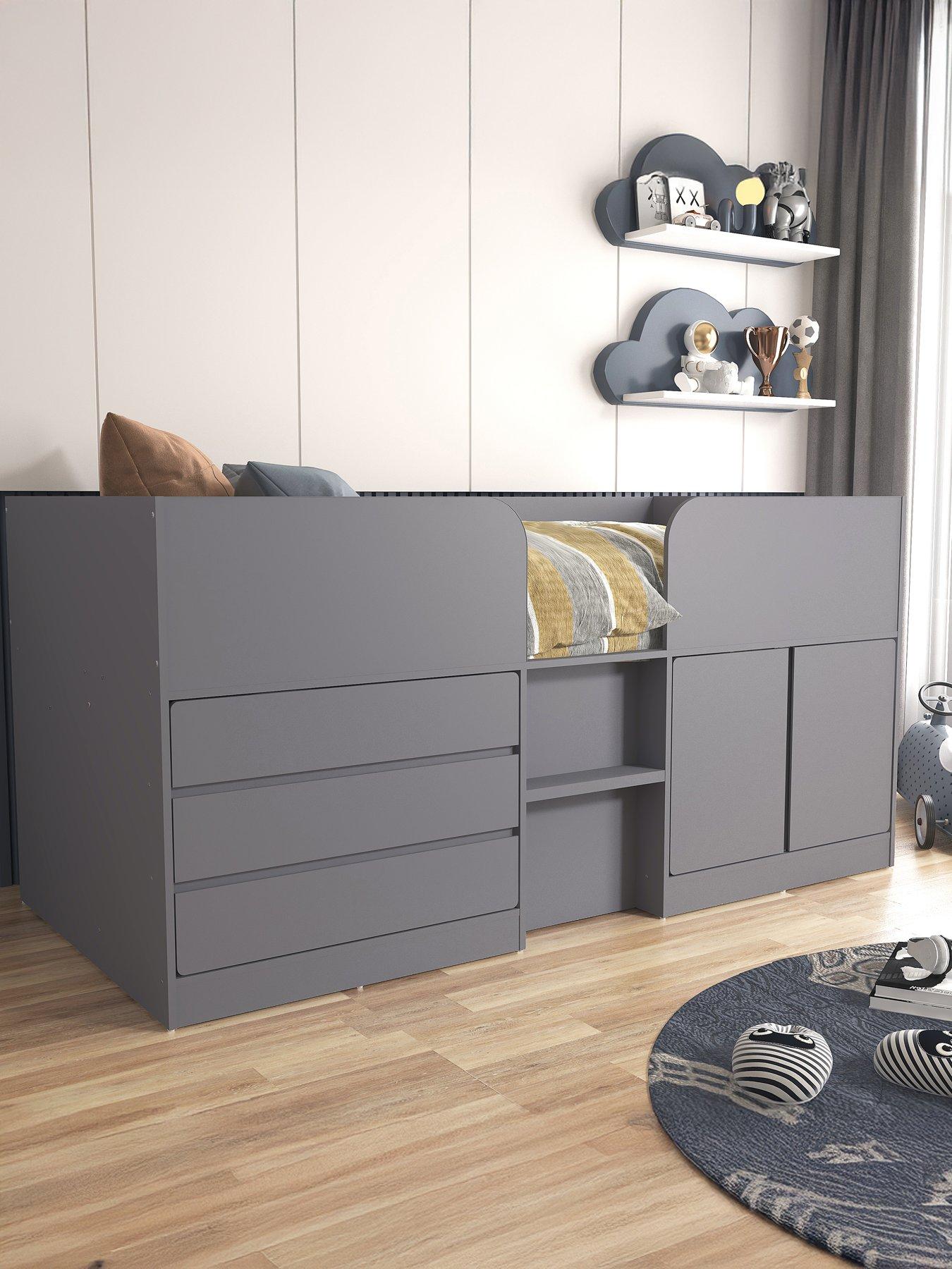the-very-collection-bailey-mid-sleeper-bed-with-mattress-options-buy-amp-save-grey-fscreg-certified