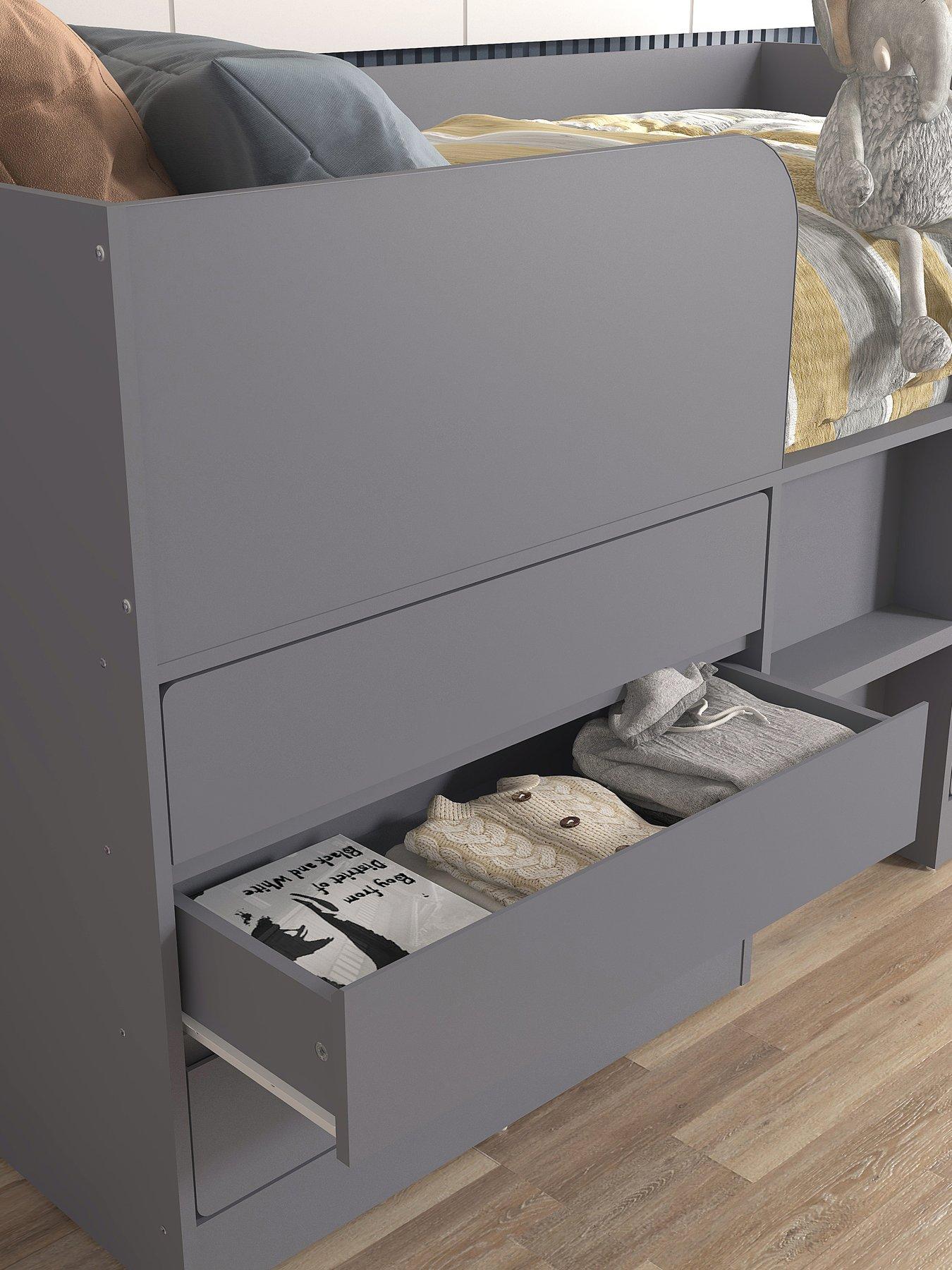 very-home-bailey-mid-sleeper-bed-with-mattress-options-buy-amp-save-grey-fscreg-certifiedback
