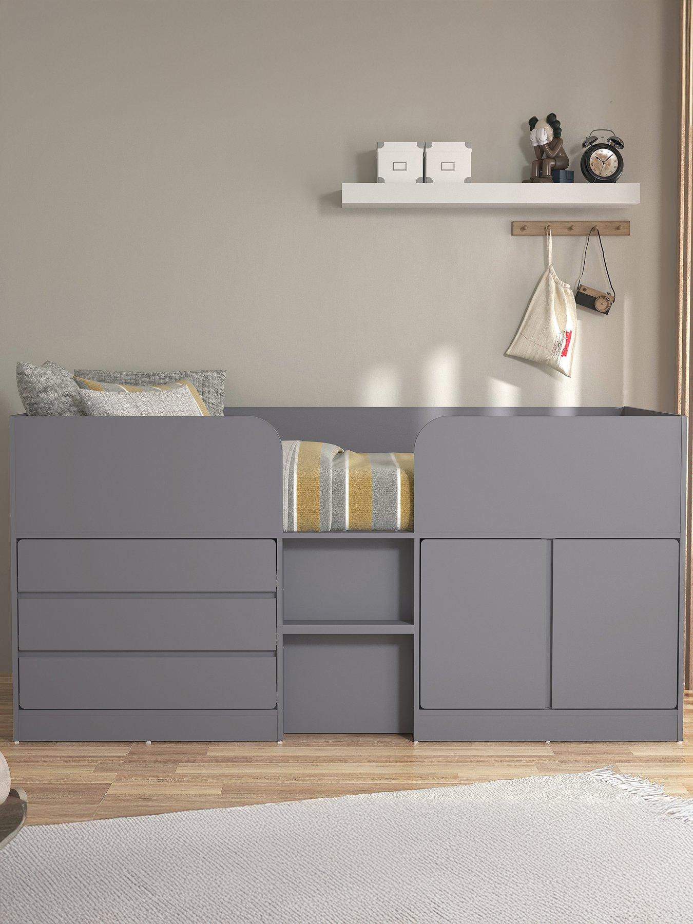 very-home-bailey-mid-sleeper-bed-with-mattress-options-buy-amp-save-grey-fscreg-certifieddetail