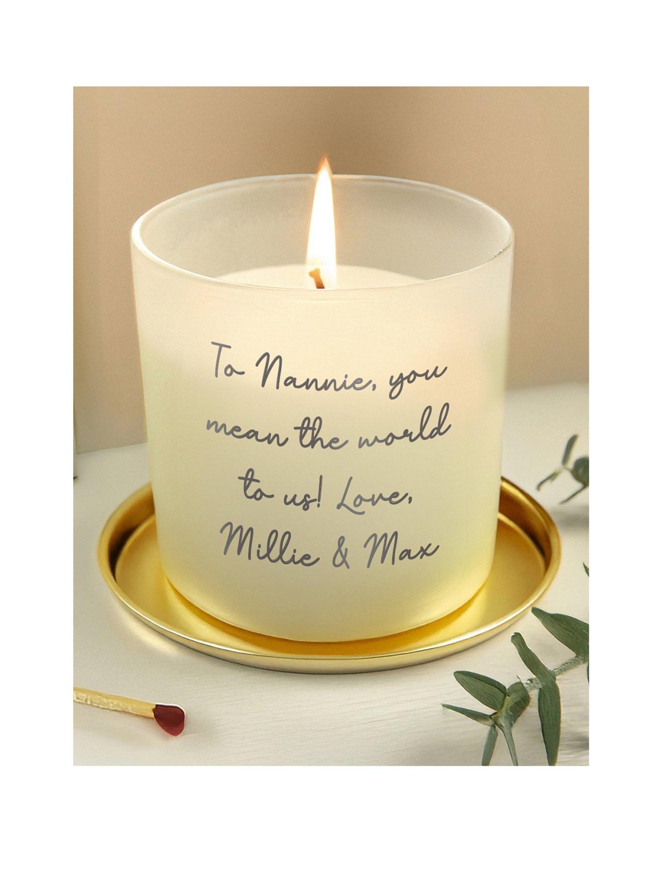 Image of The Personalised Memento Company Personalised Frosted Candle Jar