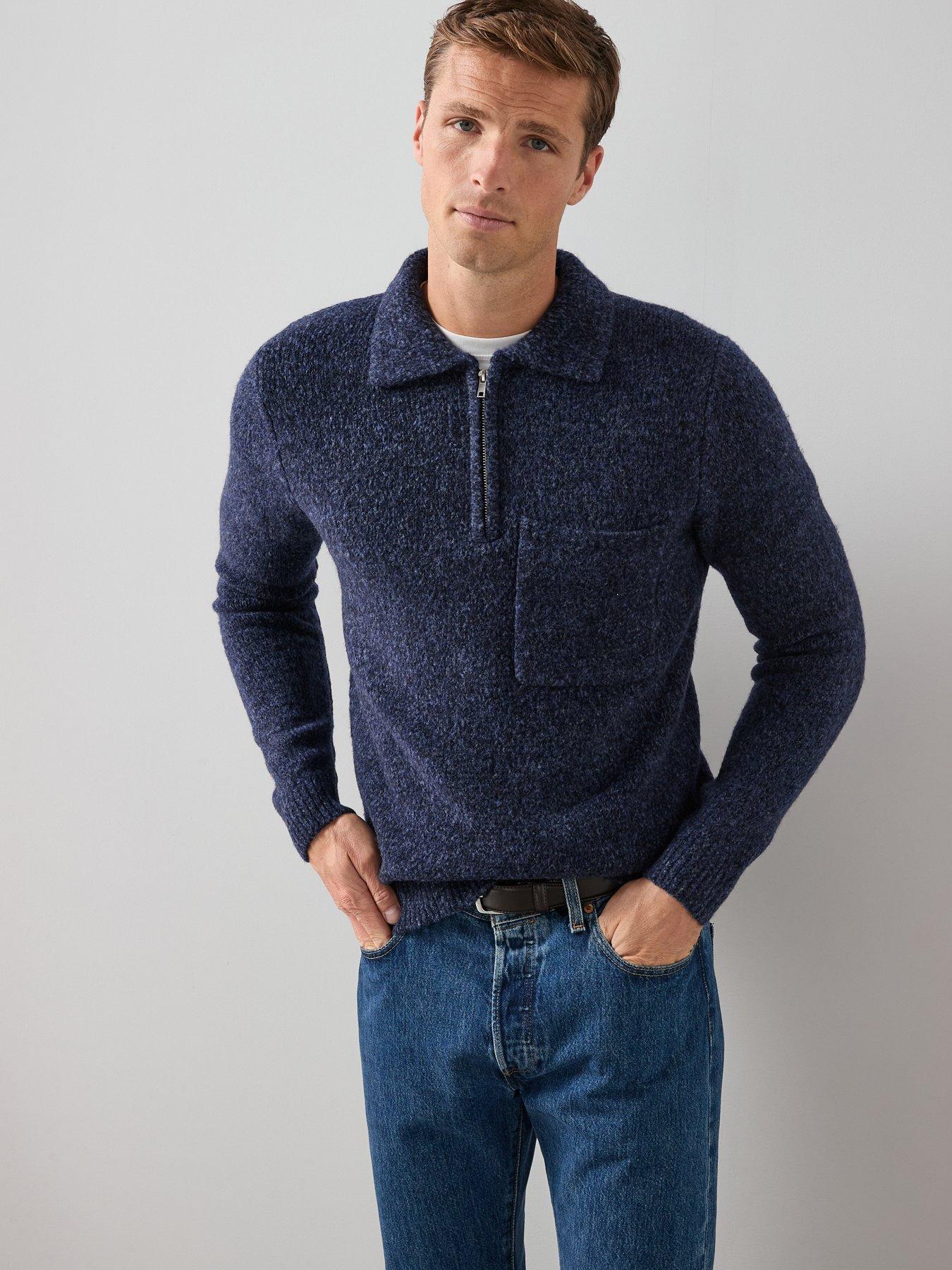 the-very-collection-pocket-front-quarter-zip-jumper-navyfront