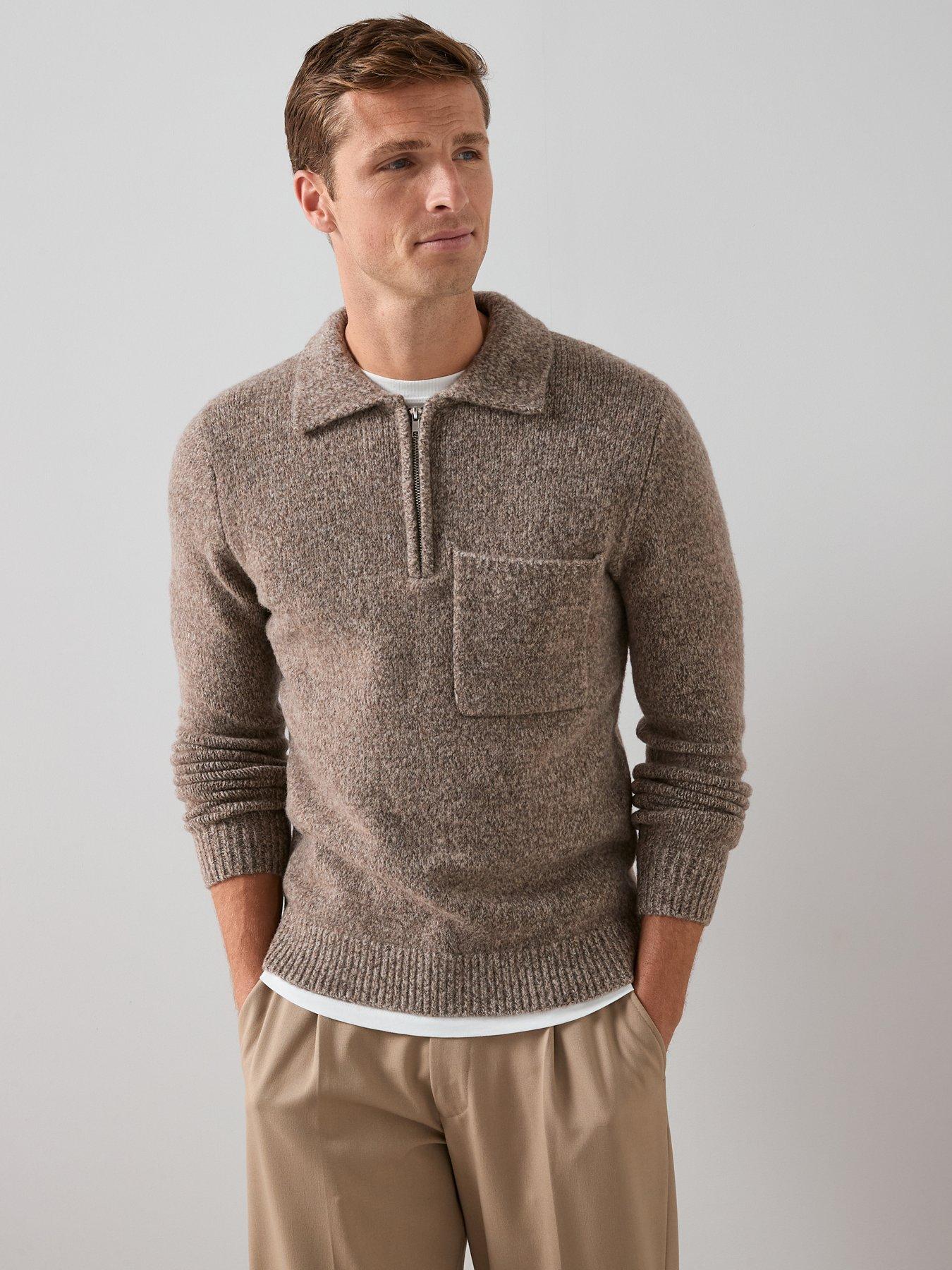 the-very-collection-pocket-front-quarter-zip-jumper-beigedetail