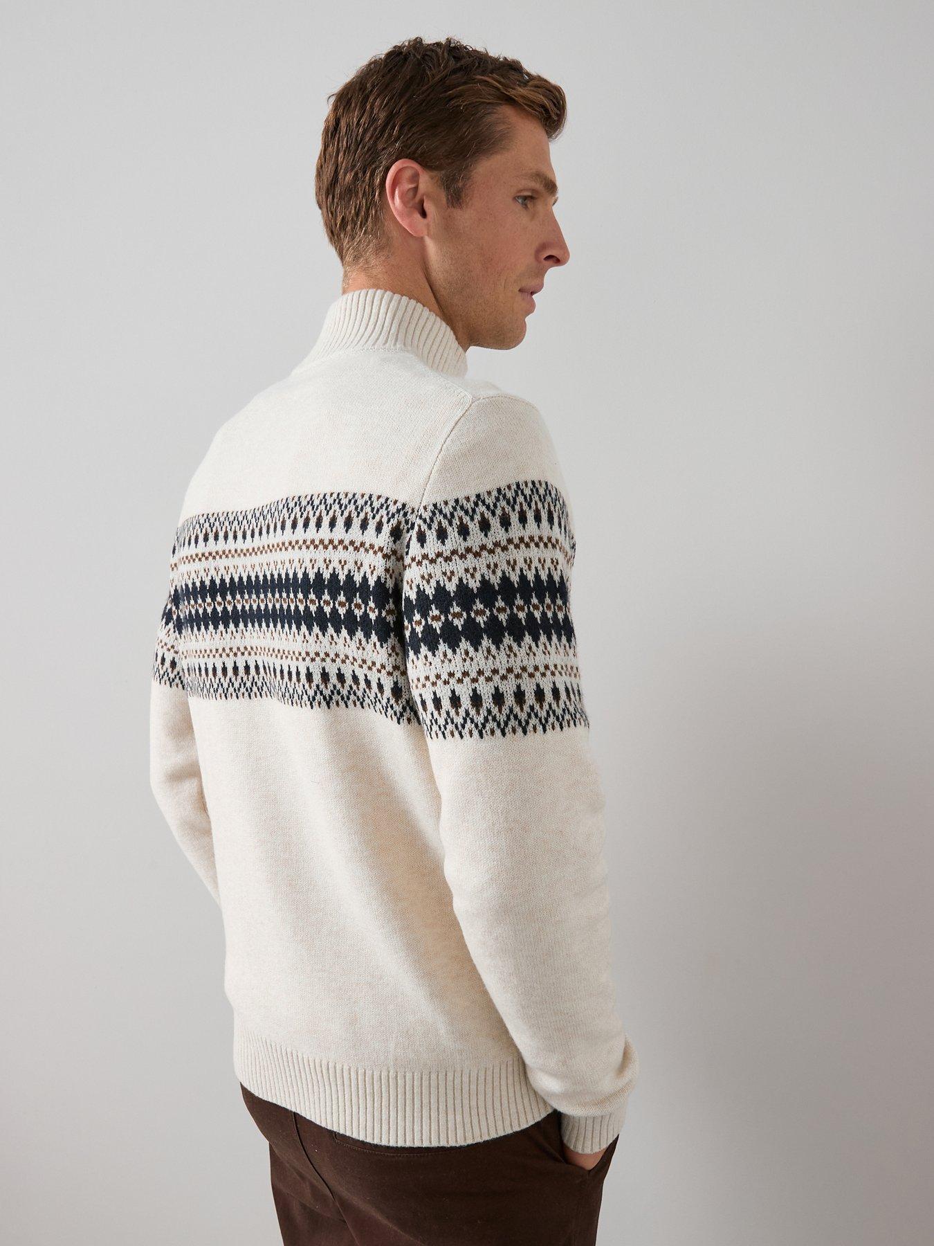 the-very-collection-fairisle-quarter-zip-jumper-creamstillFront