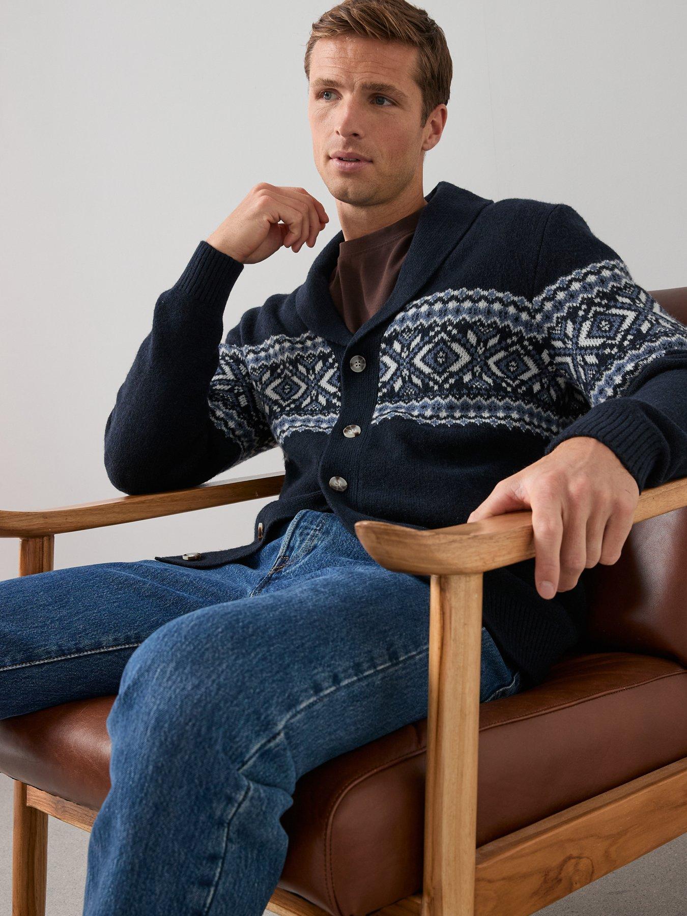 the-very-collection-fairisle-shawl-cardigan-navyoutfit