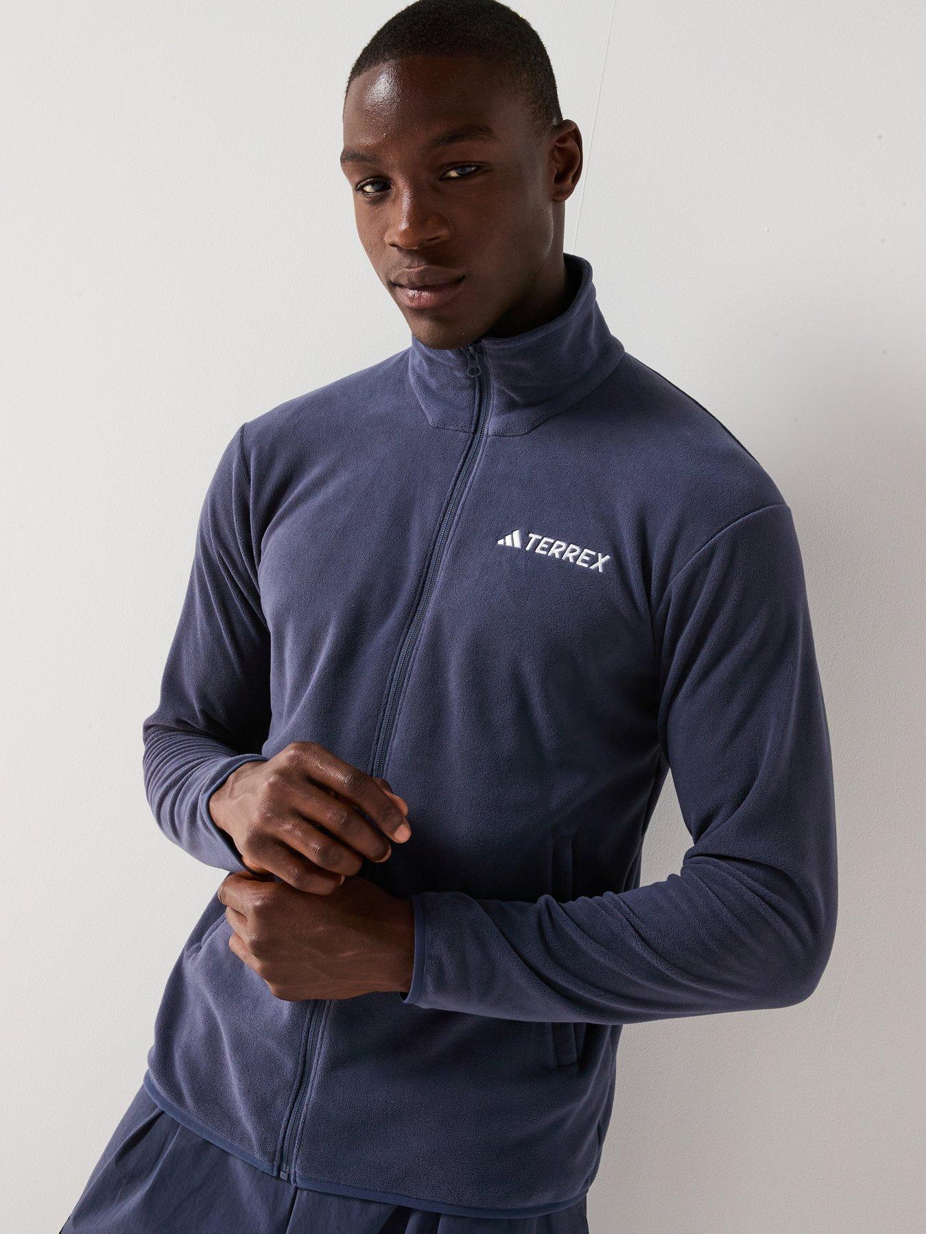 adidas Terrex Mens Outdoor Multi Essentials Full-Zip Fleece Jacket - Navy