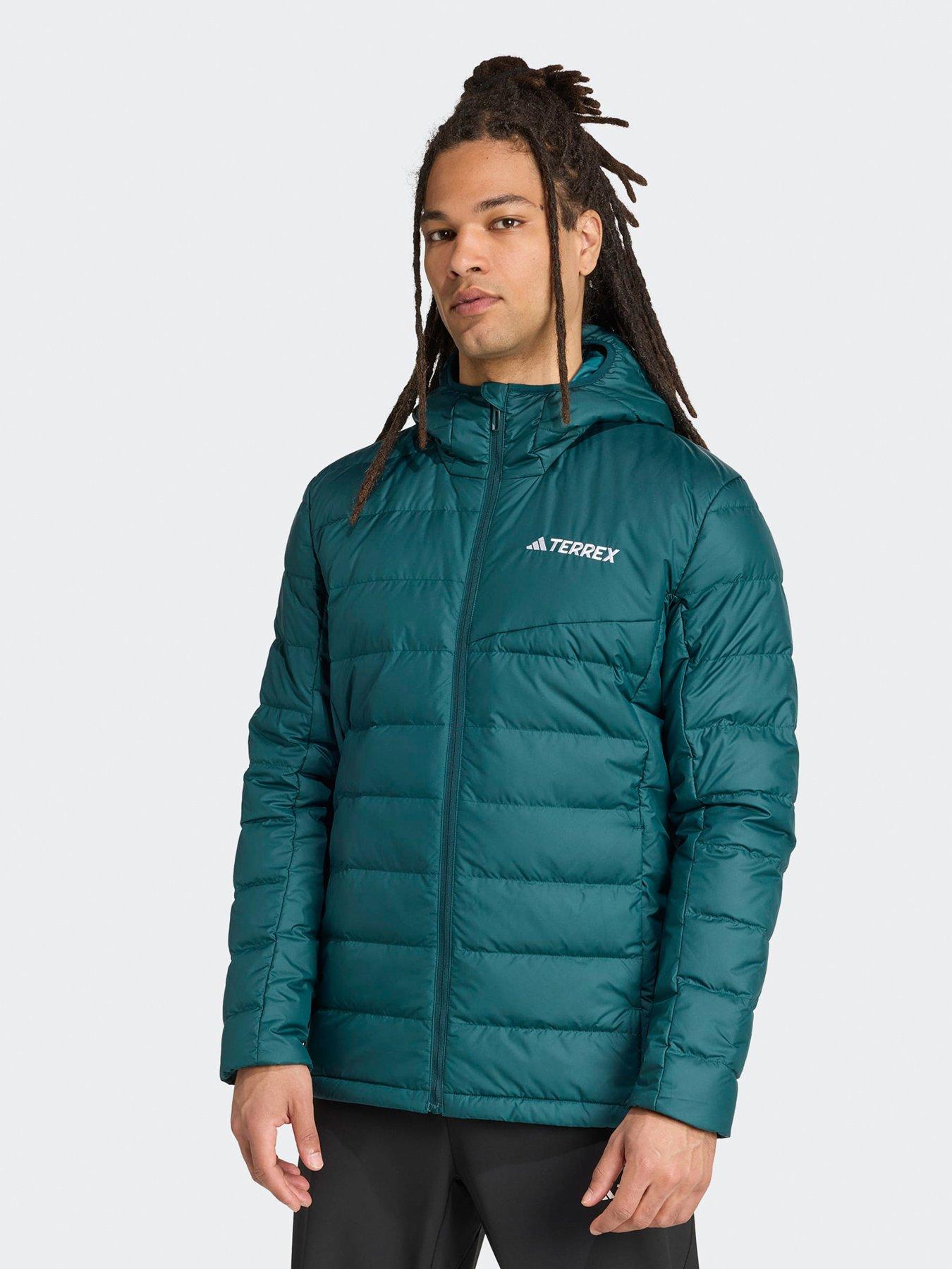 adidas Terrex Mens Mt Down Hooded Jacket - Green