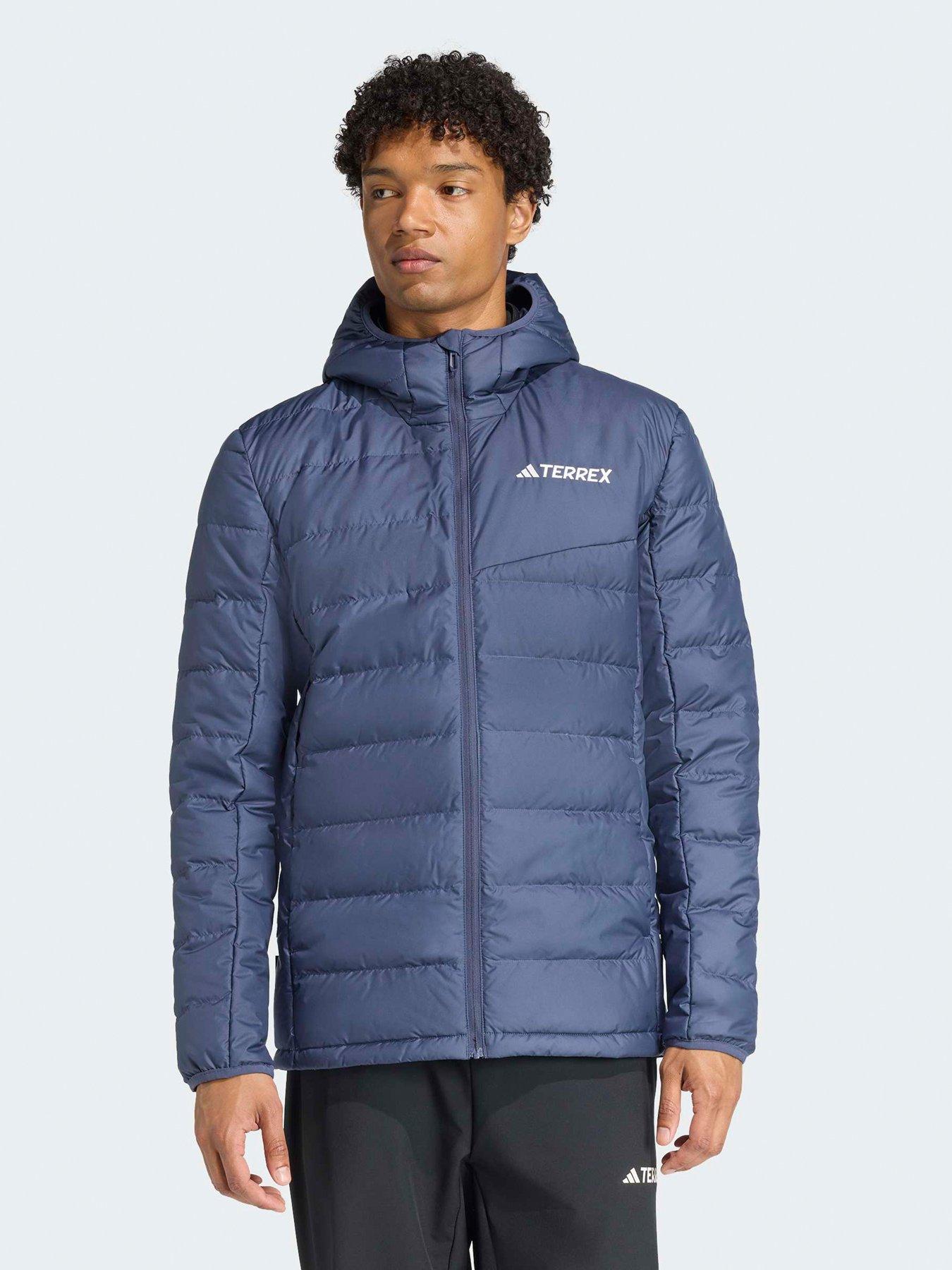 adidas Terrex Mens Mt Down Hooded Jacket - Navy