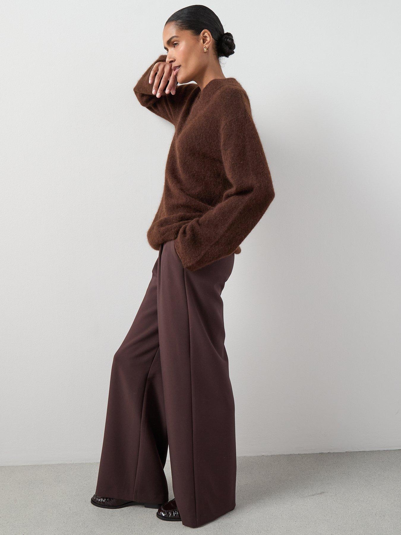 the-very-collection-mohair-wool-blend-v-neck-jumper-chocolatedetail