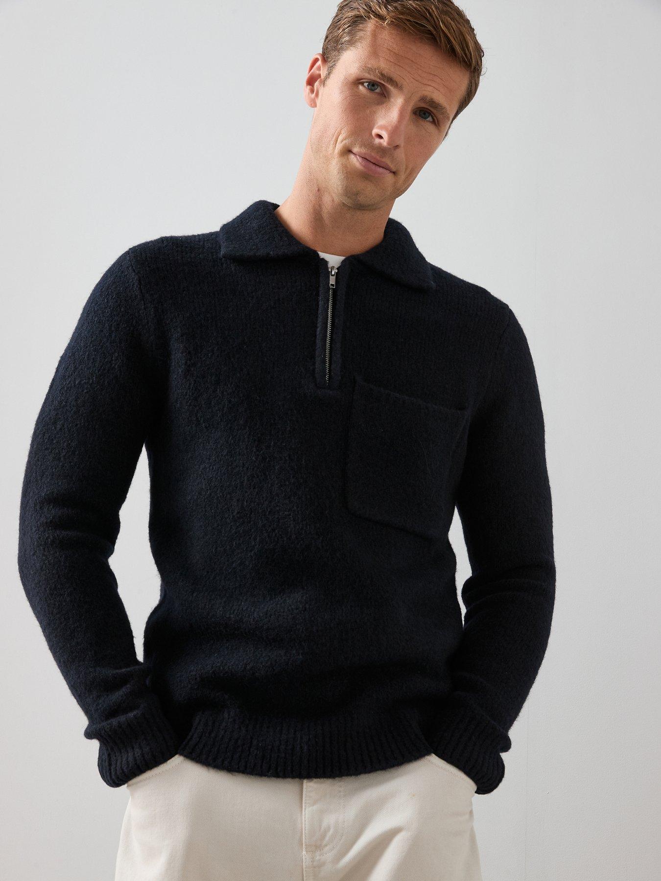 the-very-collection-pocket-front-quarter-zip-jumper-black