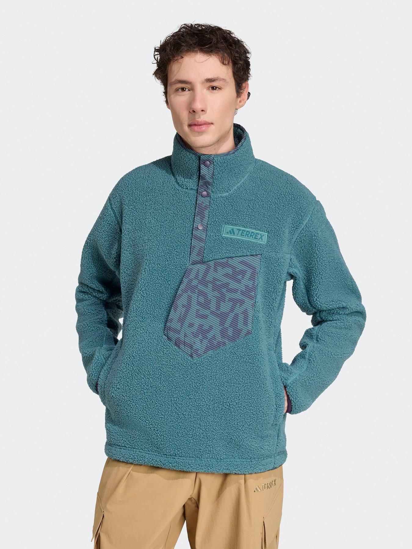 adidas-terrex-mens-outdoor-xploric-high-pile-fleece-pullover-sweatshirt-blue