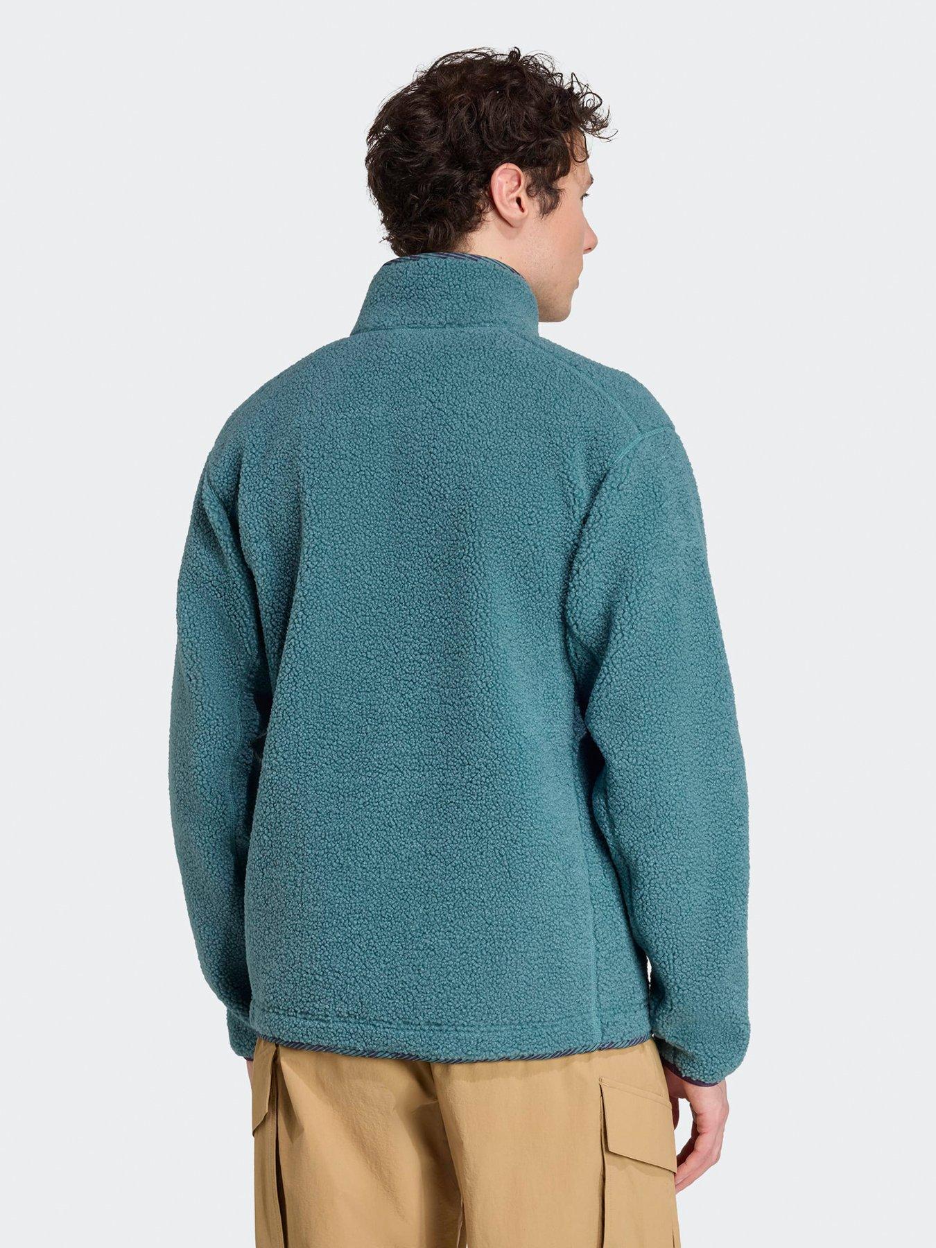 adidas-terrex-mens-outdoor-xploric-high-pile-fleece-pullover-sweatshirt-bluestillFront