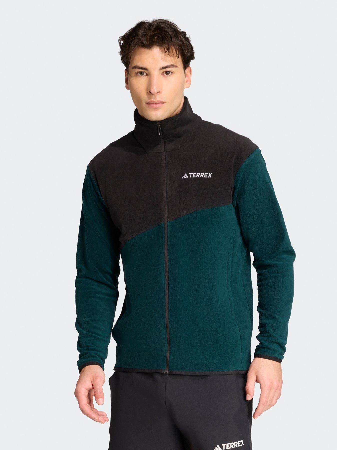 adidas Terrex Mens Outdoor Multi Full-Zip Fleece Jacket - Green