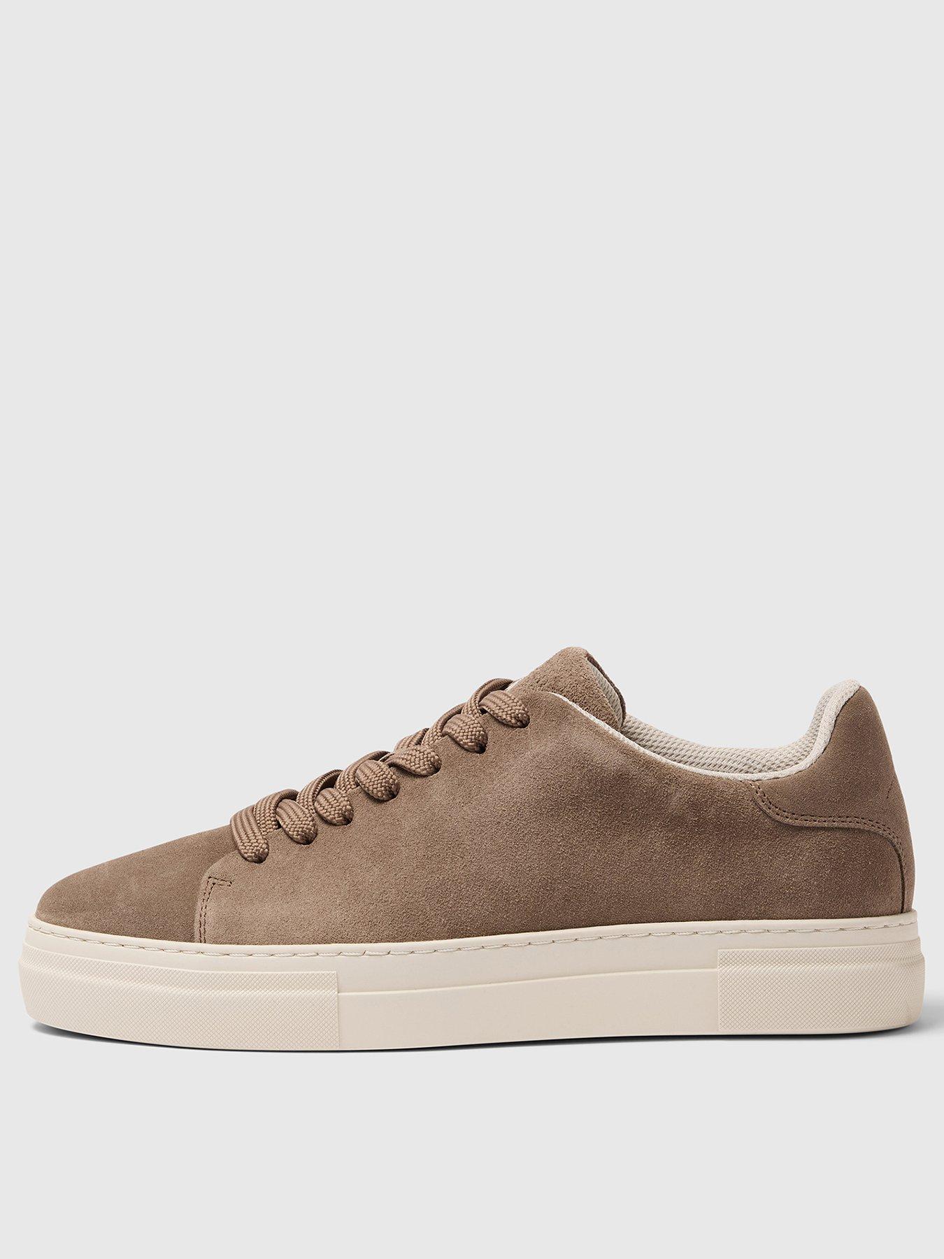 undefined David Chunky Suede Trainers - Beige