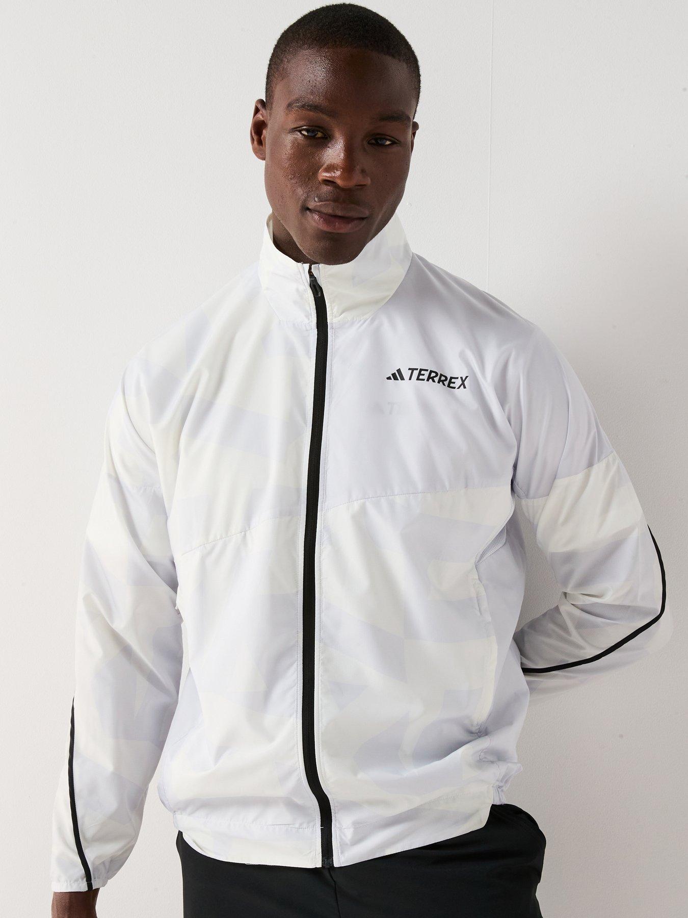 Image 1 of 4 of adidas Terrex Mens Mult Printed Wind Jacket - Grey
