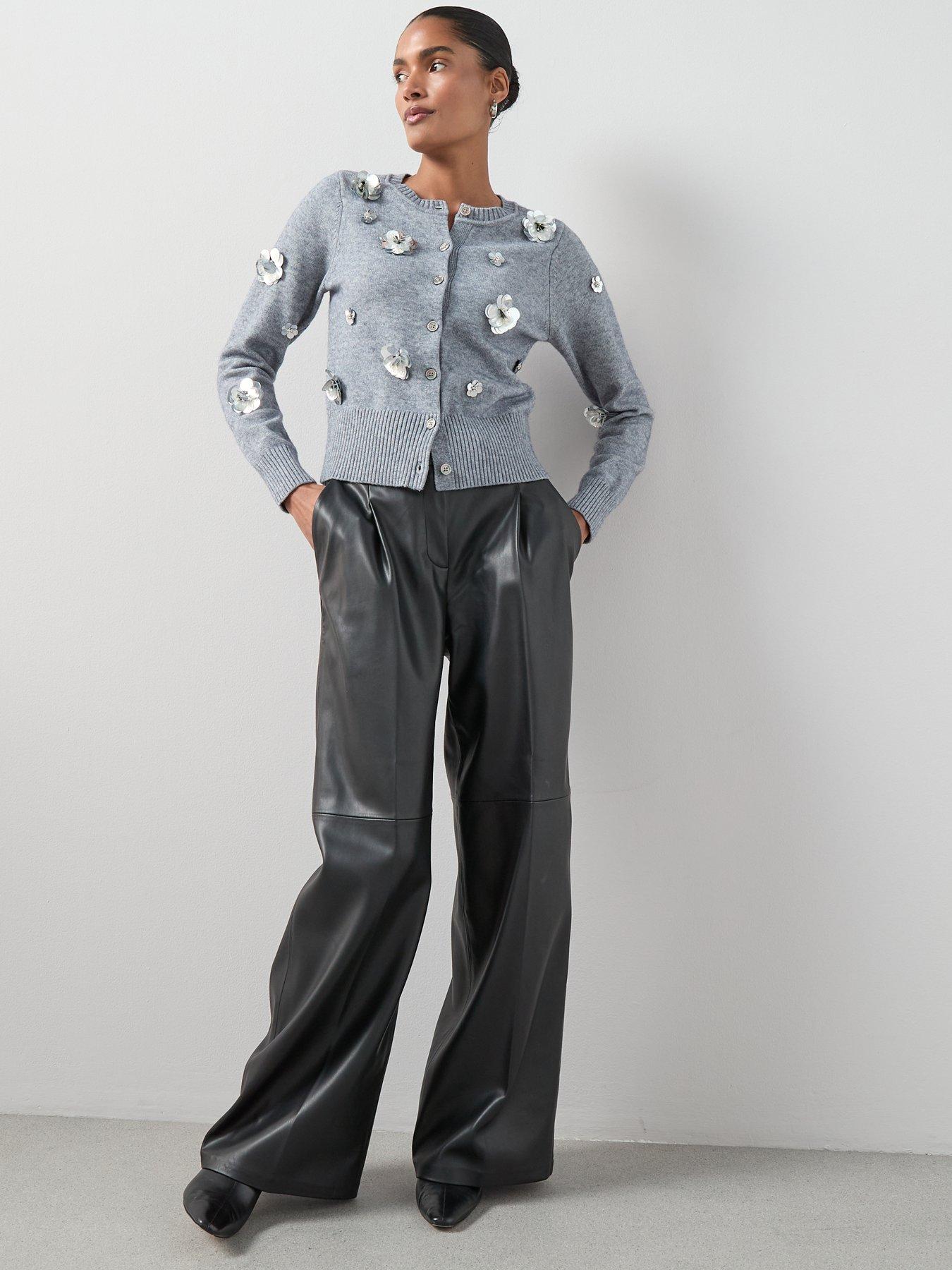 the-very-collection-crew-neck-flower-sequin-cardigan-greydetail